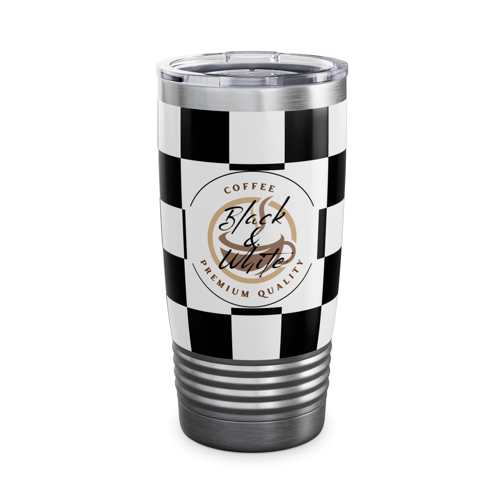 Checkered Tumbler 20oz | Insulated Travel Mug, Hot 12h Cold 24h