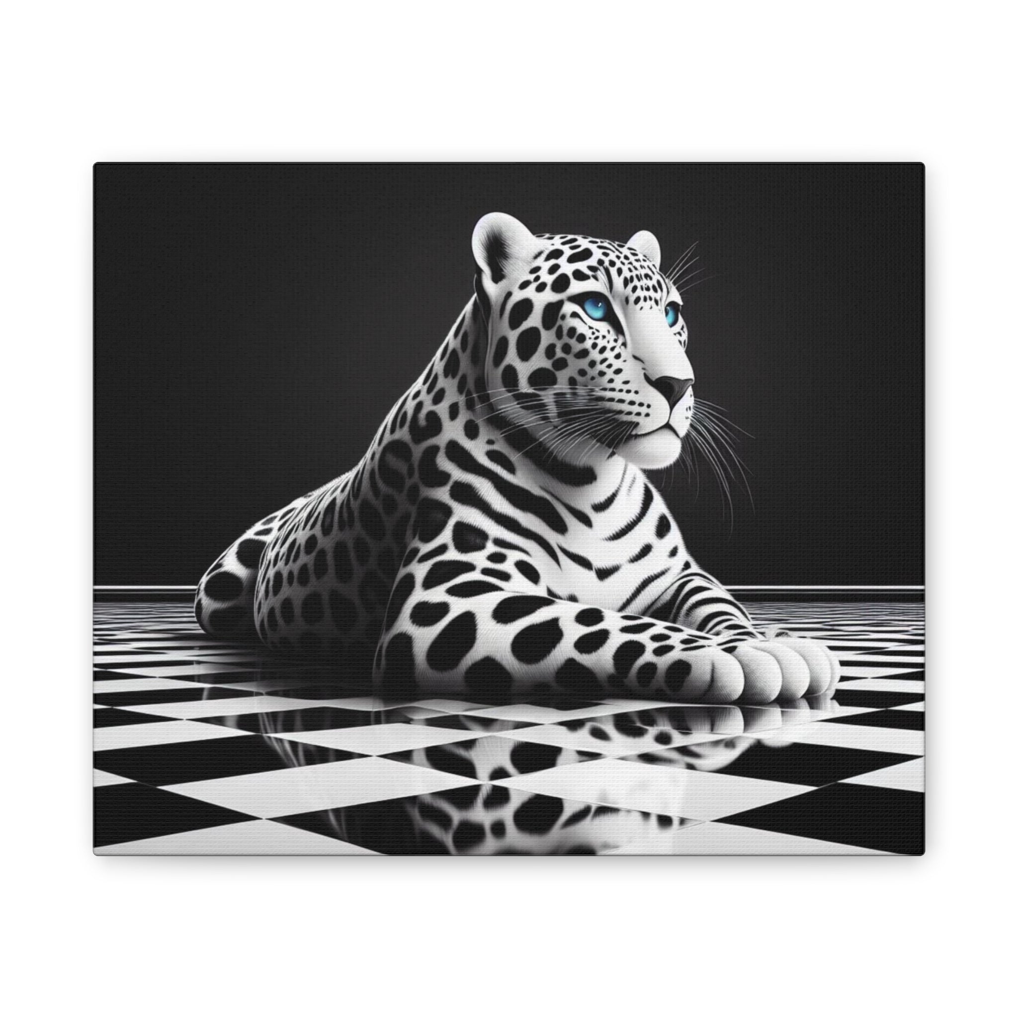 Elegant Leopard Canvas Art | Black & White Animal Wall Decor