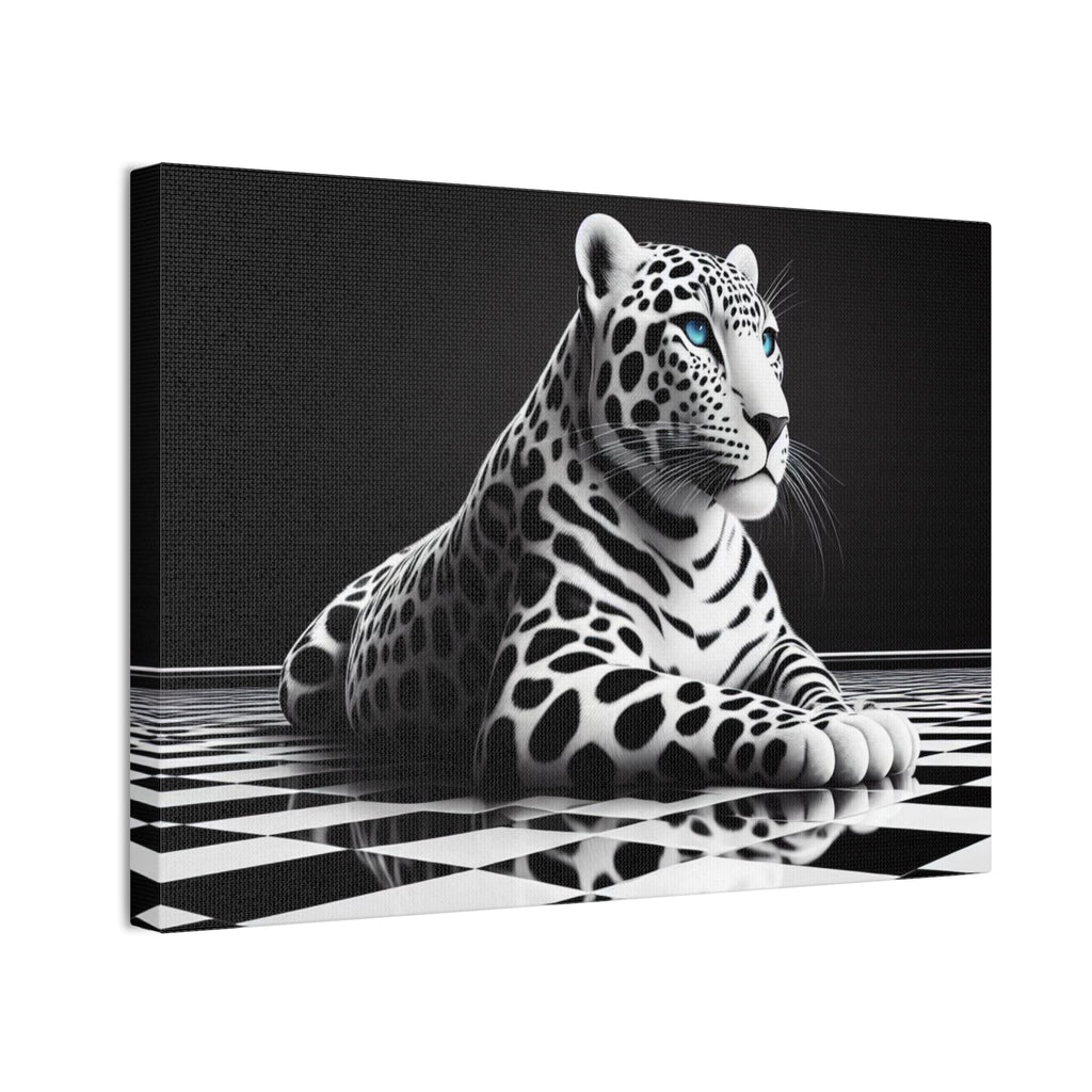 Elegant Leopard Canvas Art | Black & White Animal Wall Decor