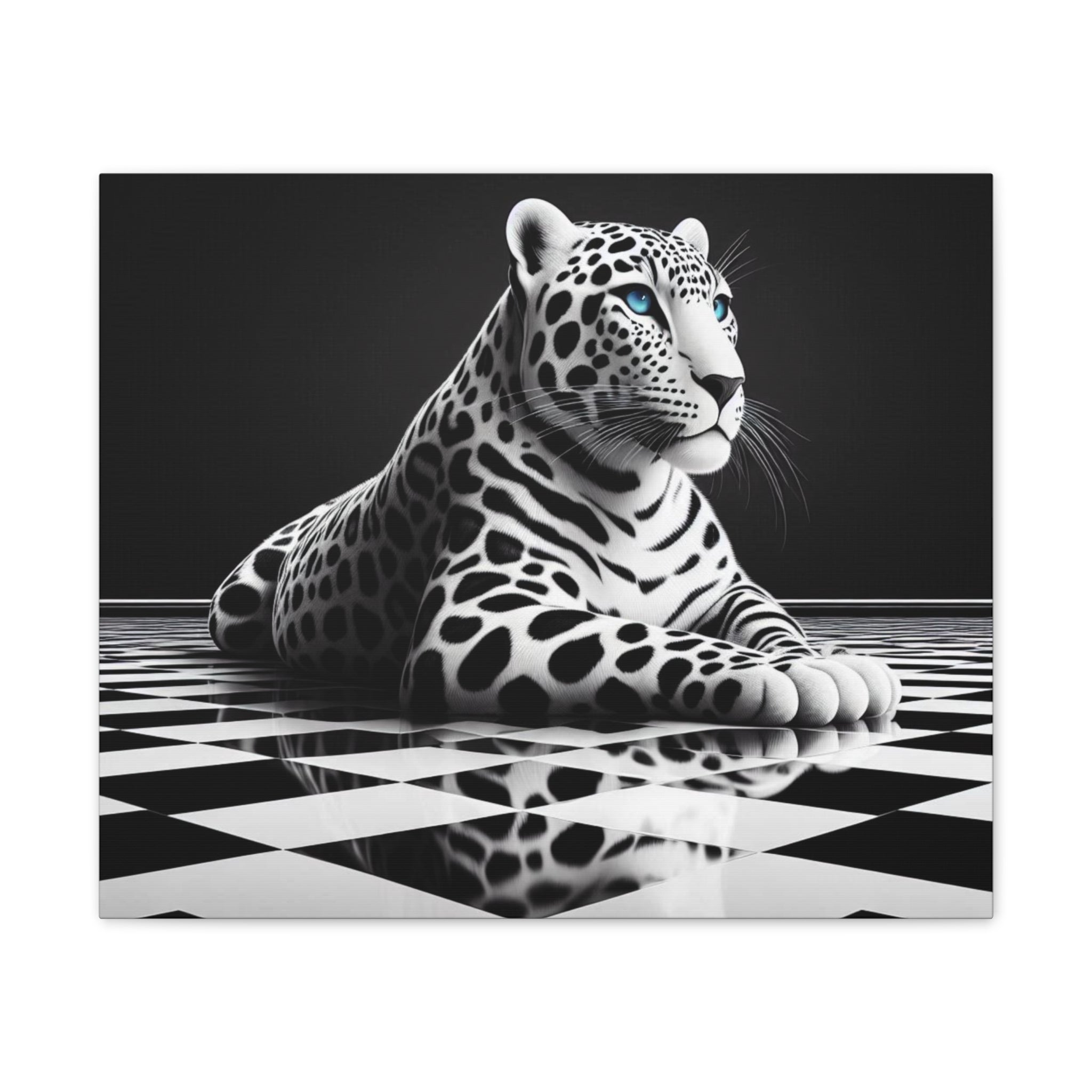 Elegant Leopard Canvas Art | Black & White Animal Wall Decor