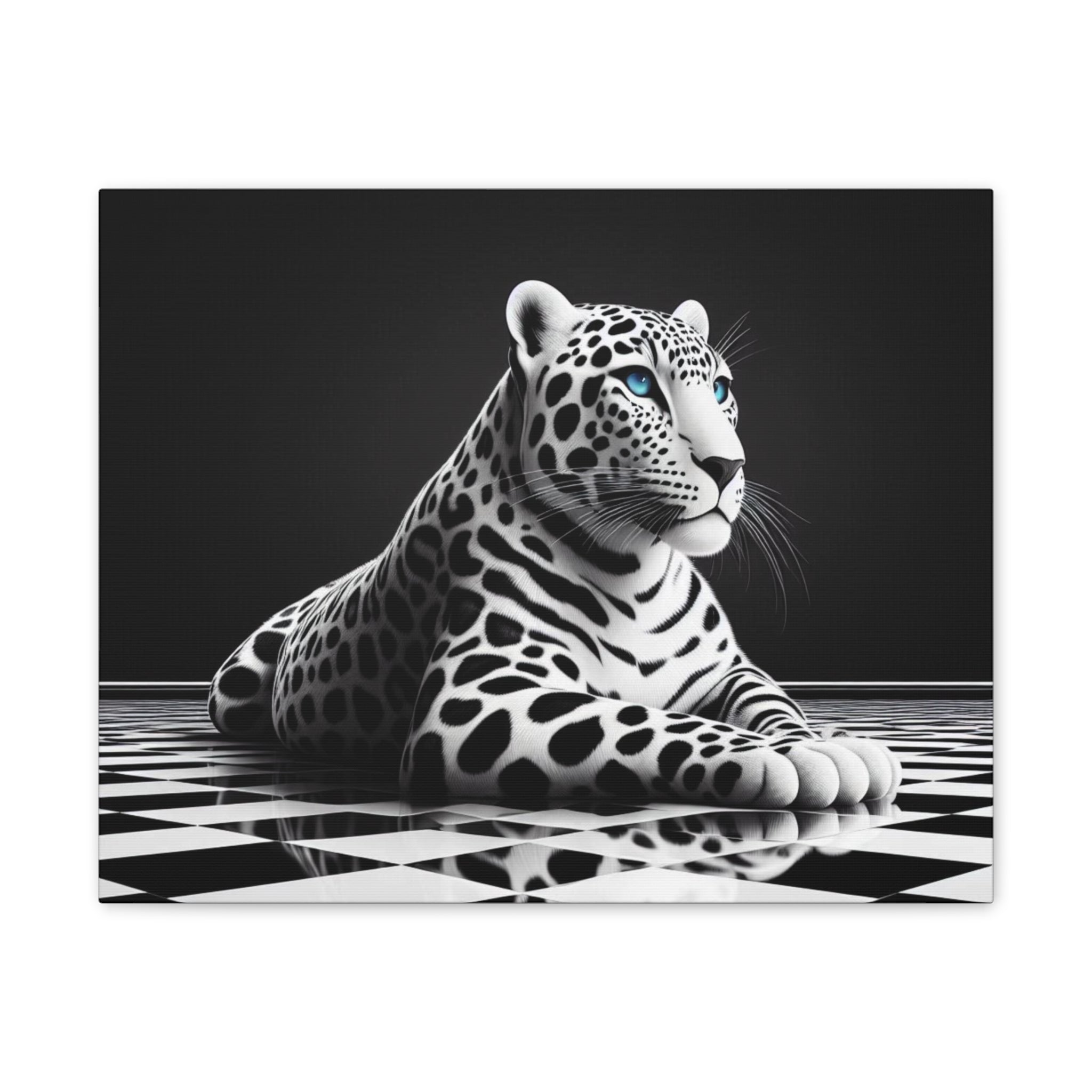 Elegant Leopard Canvas Art | Black & White Animal Wall Decor