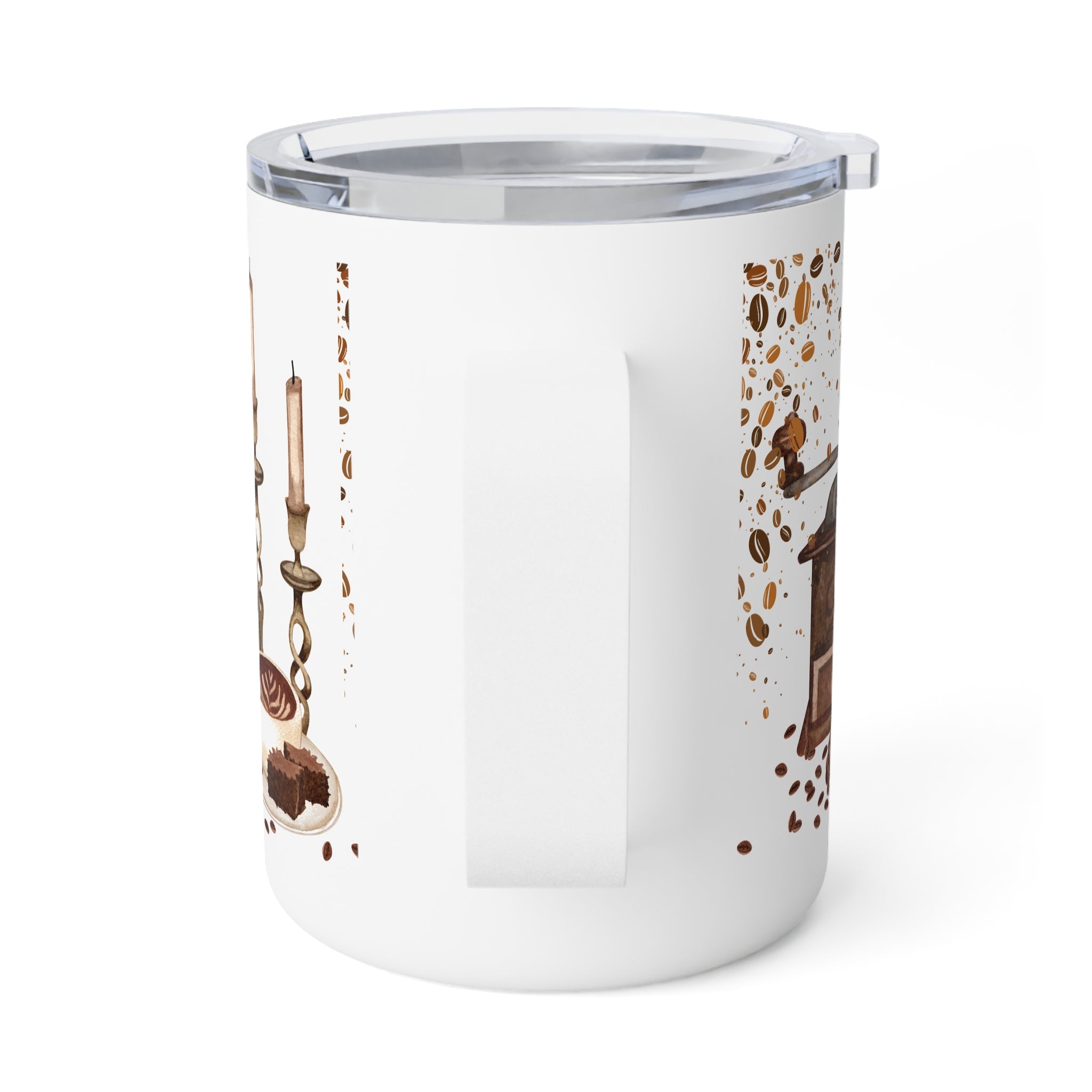 Coffee Lovers Insulated Mug | 10oz Rustic Café Style Stainless Steel Cup