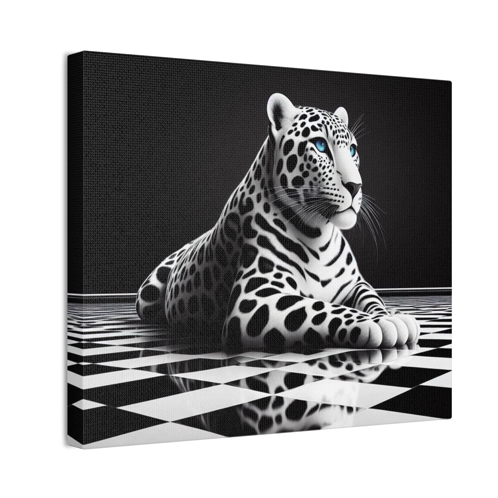 Elegant Leopard Canvas Art | Black & White Animal Wall Decor