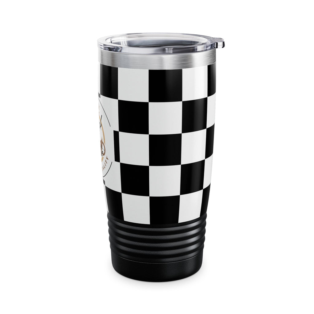 Checkered Tumbler 20oz | Insulated Travel Mug, Hot 12h Cold 24h