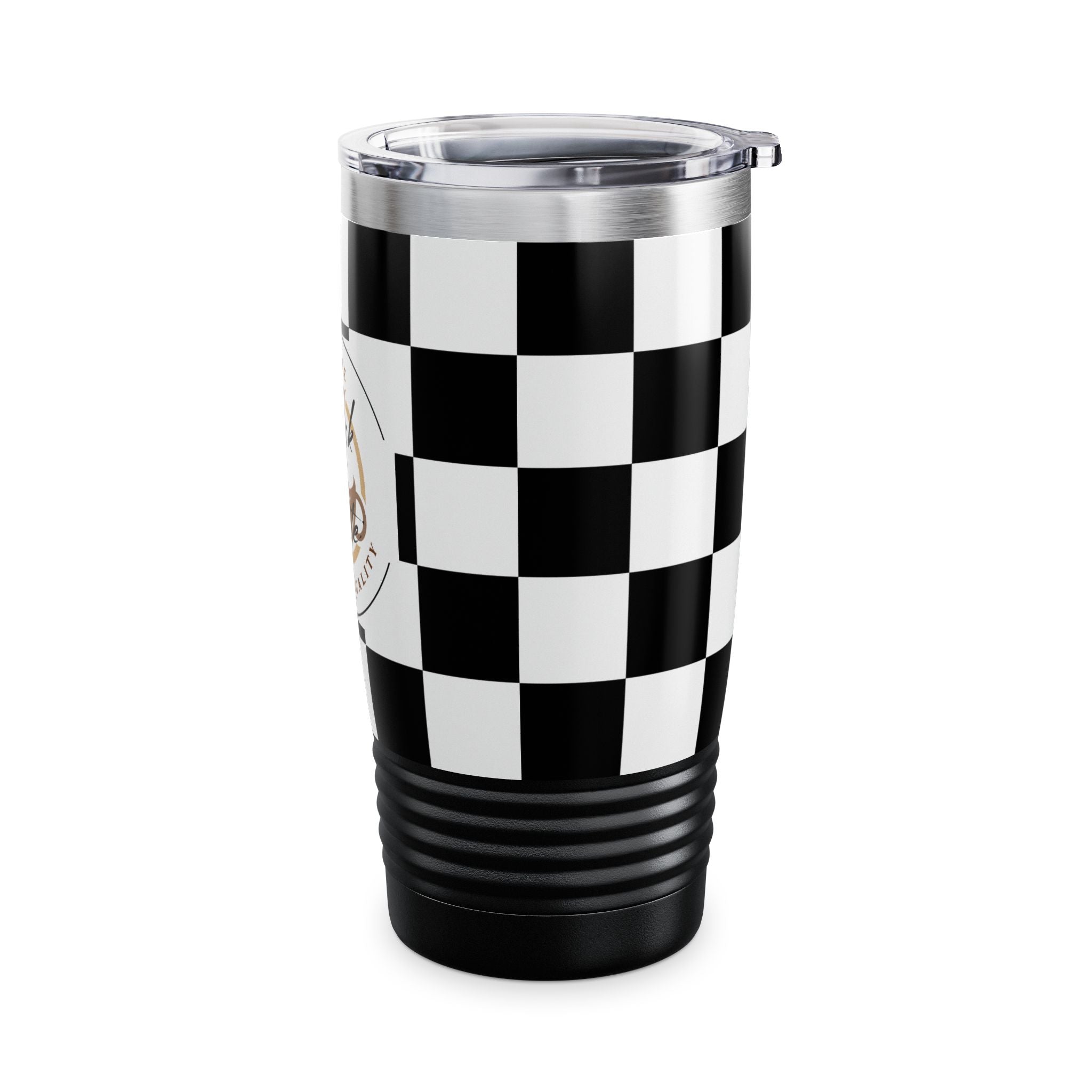 Checkered Tumbler 20oz | Insulated Travel Mug, Hot 12h Cold 24h