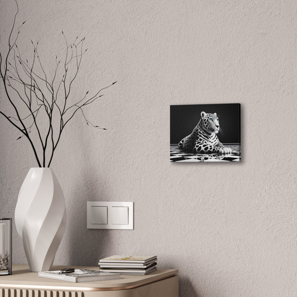 Elegant Leopard Canvas Art | Black & White Animal Wall Decor