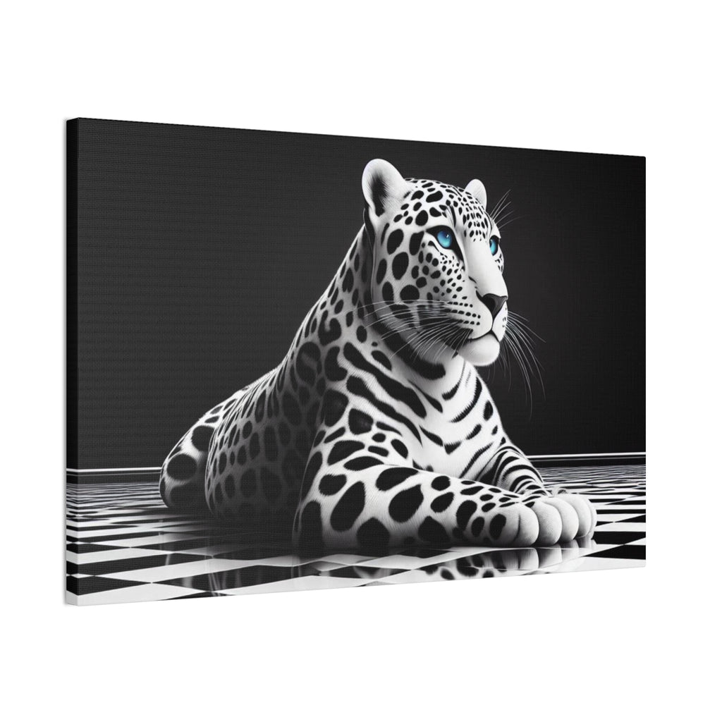 Elegant Leopard Canvas Art | Black & White Animal Wall Decor