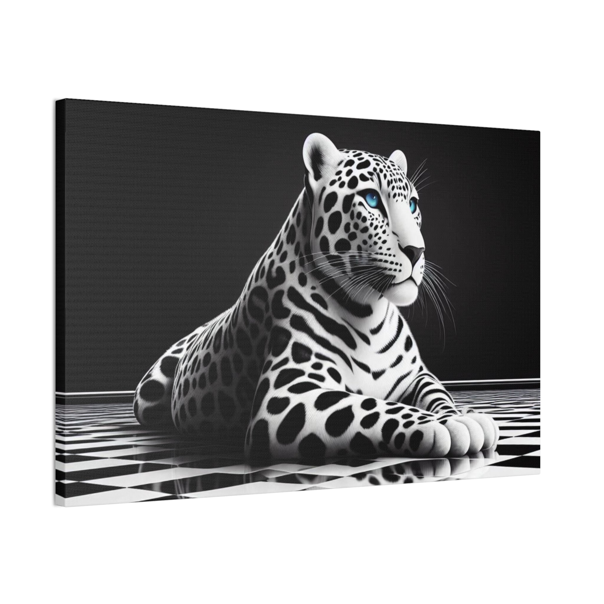Elegant Leopard Canvas Art | Black & White Animal Wall Decor