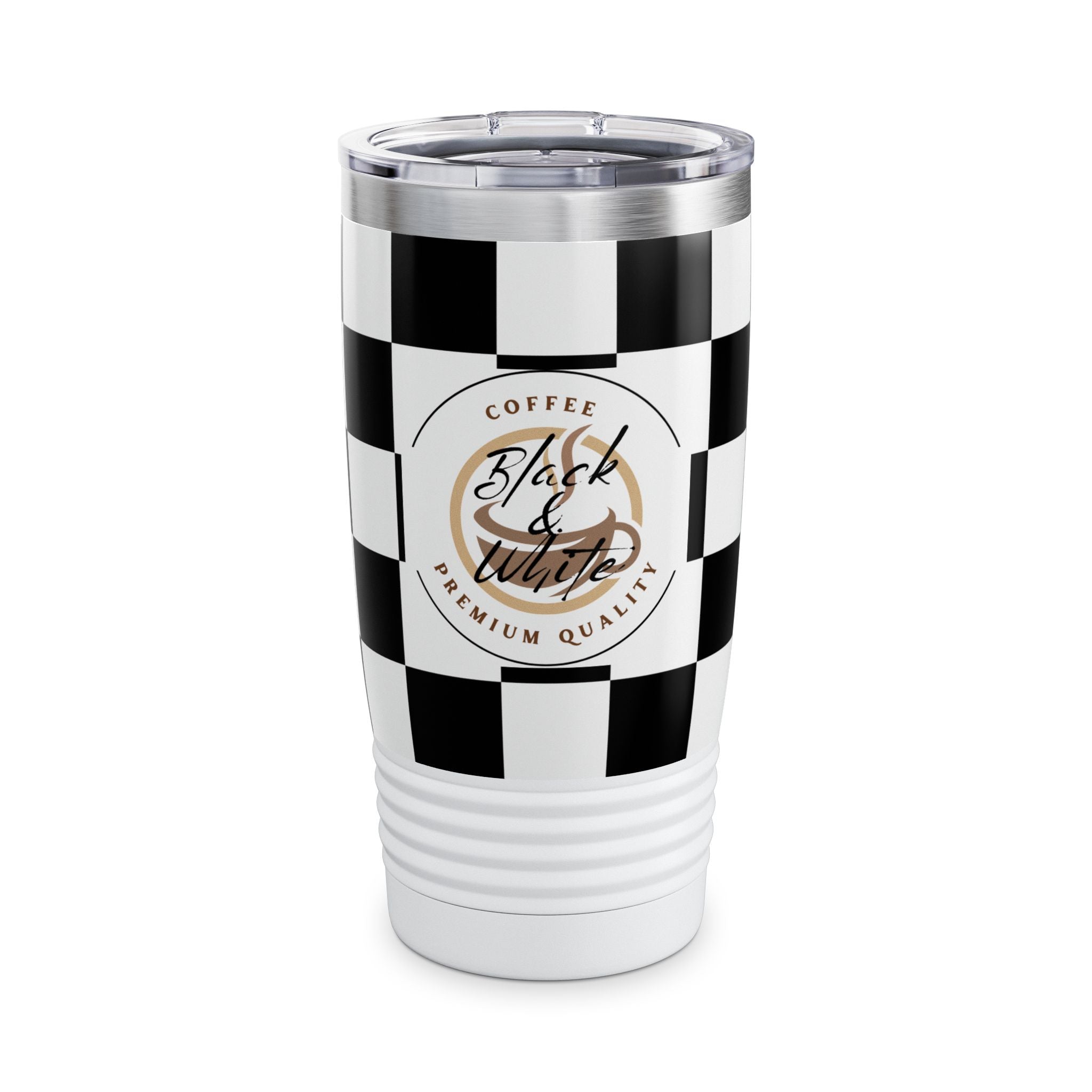 Checkered Tumbler 20oz | Insulated Travel Mug, Hot 12h Cold 24h