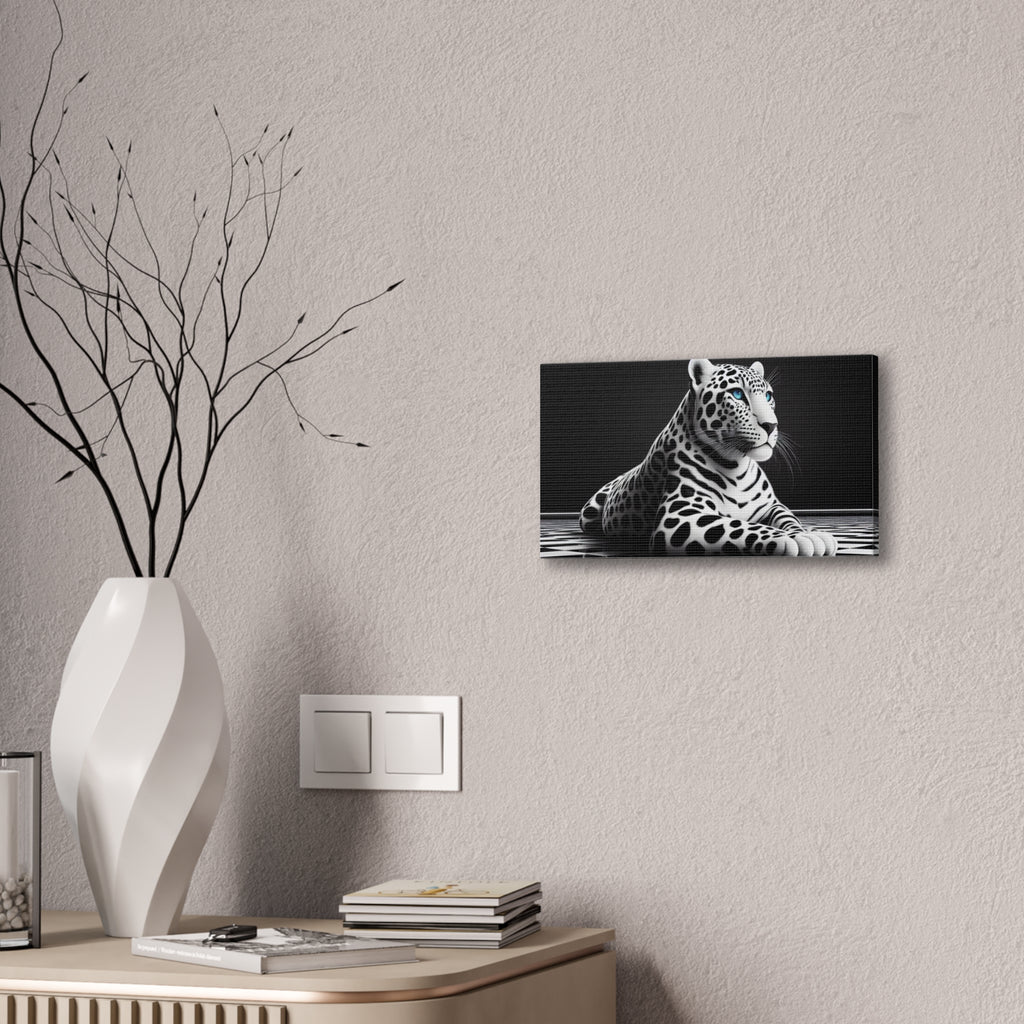 Elegant Leopard Canvas Art | Black & White Animal Wall Decor
