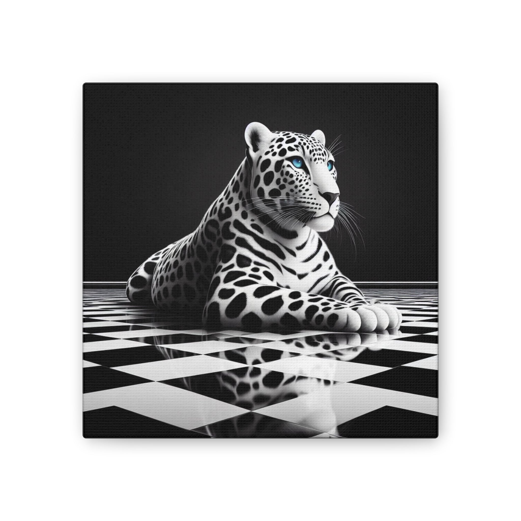 Elegant Leopard Canvas Art | Black & White Animal Wall Decor
