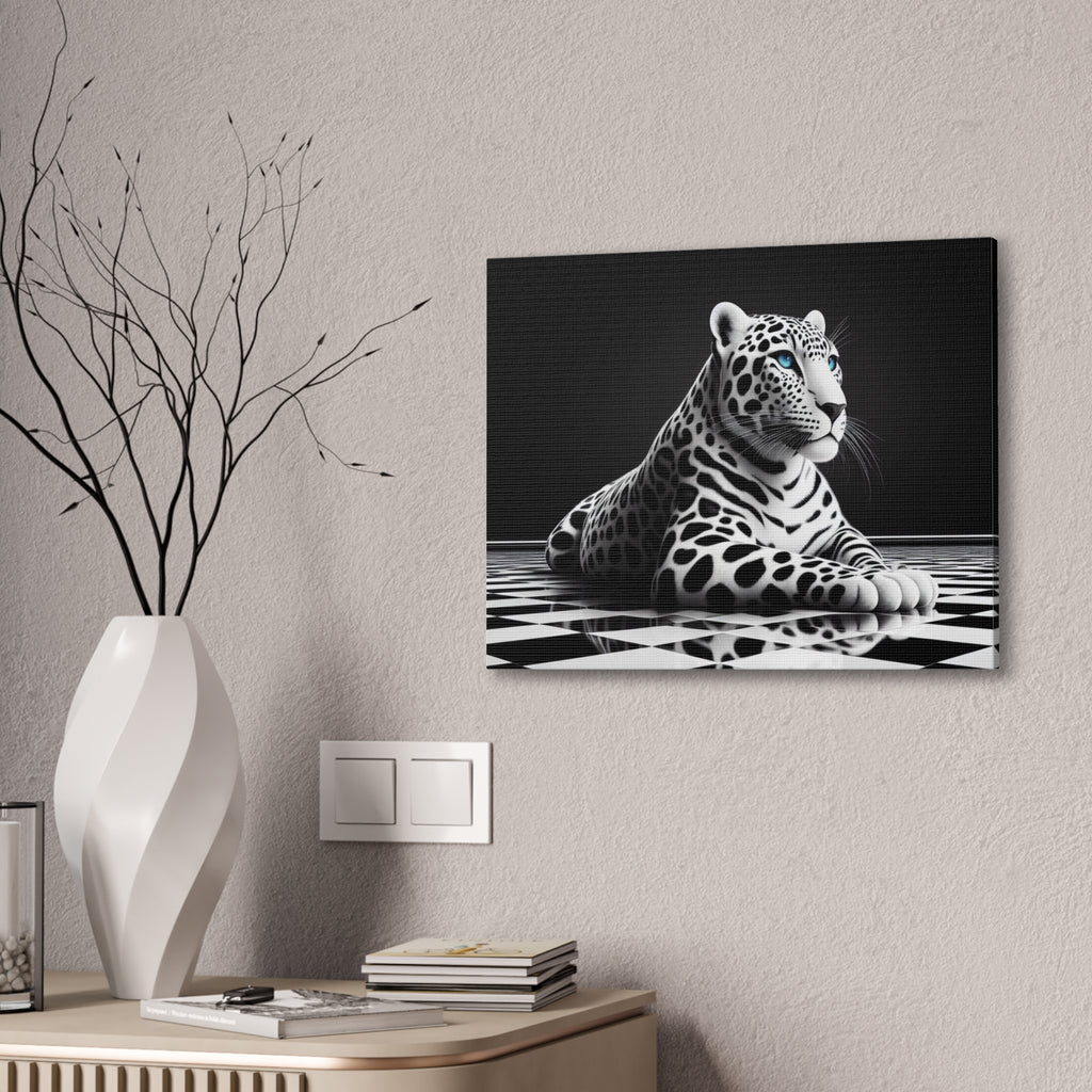 Elegant Leopard Canvas Art | Black & White Animal Wall Decor