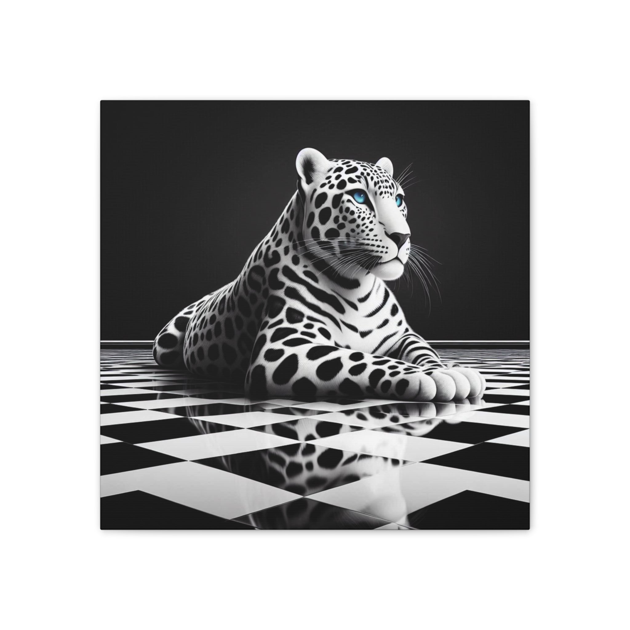 Elegant Leopard Canvas Art | Black & White Animal Wall Decor
