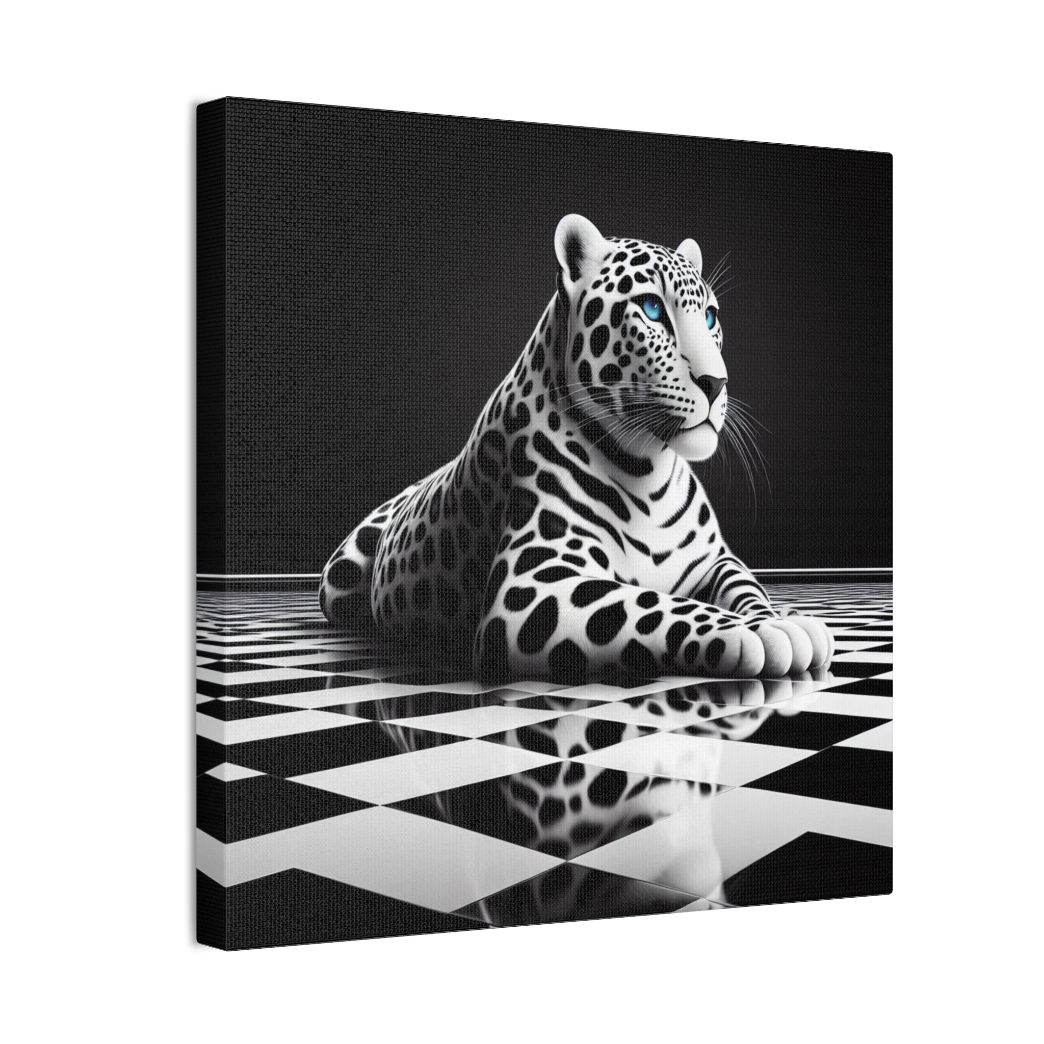 Elegant Leopard Canvas Art | Black & White Animal Wall Decor