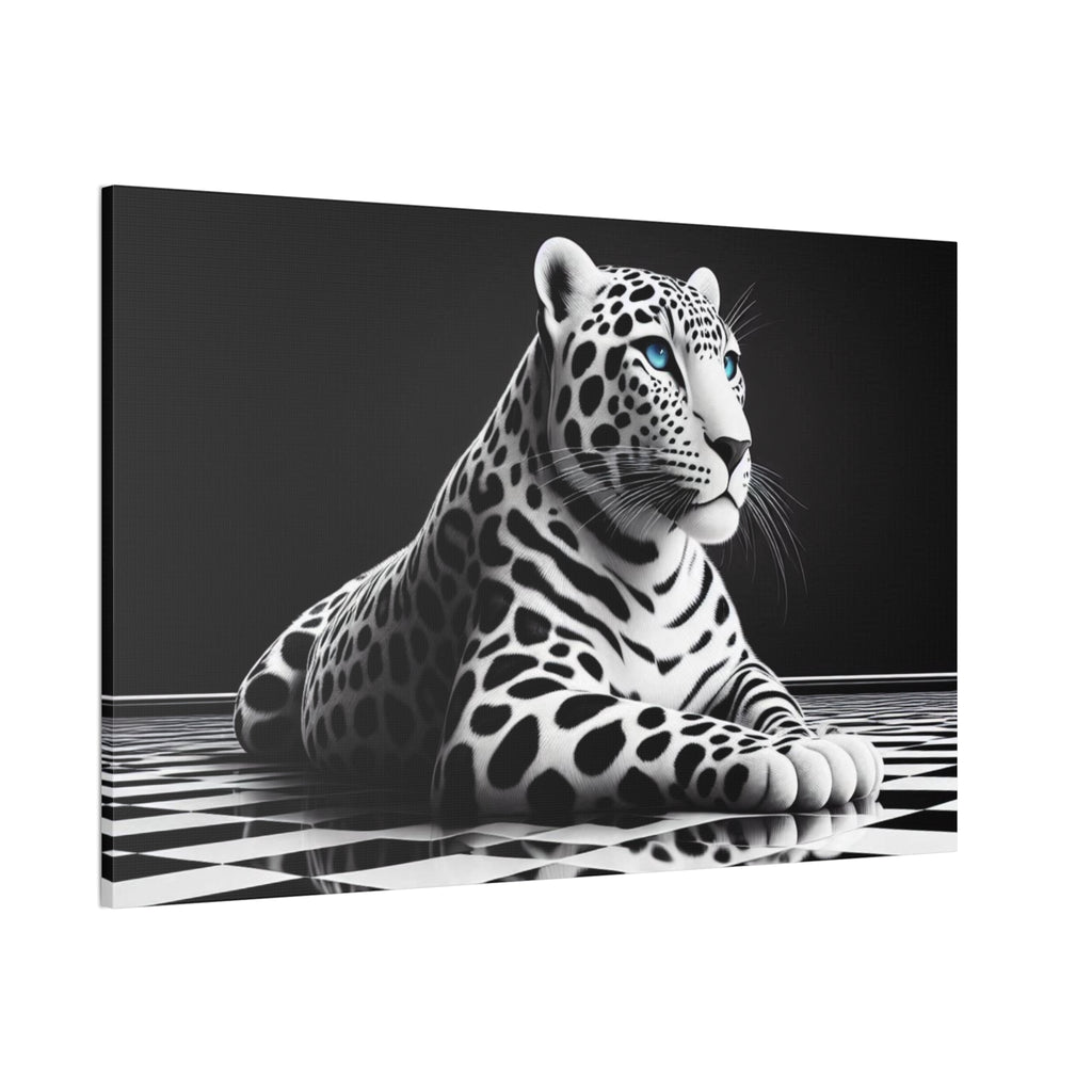 Elegant Leopard Canvas Art | Black & White Animal Wall Decor