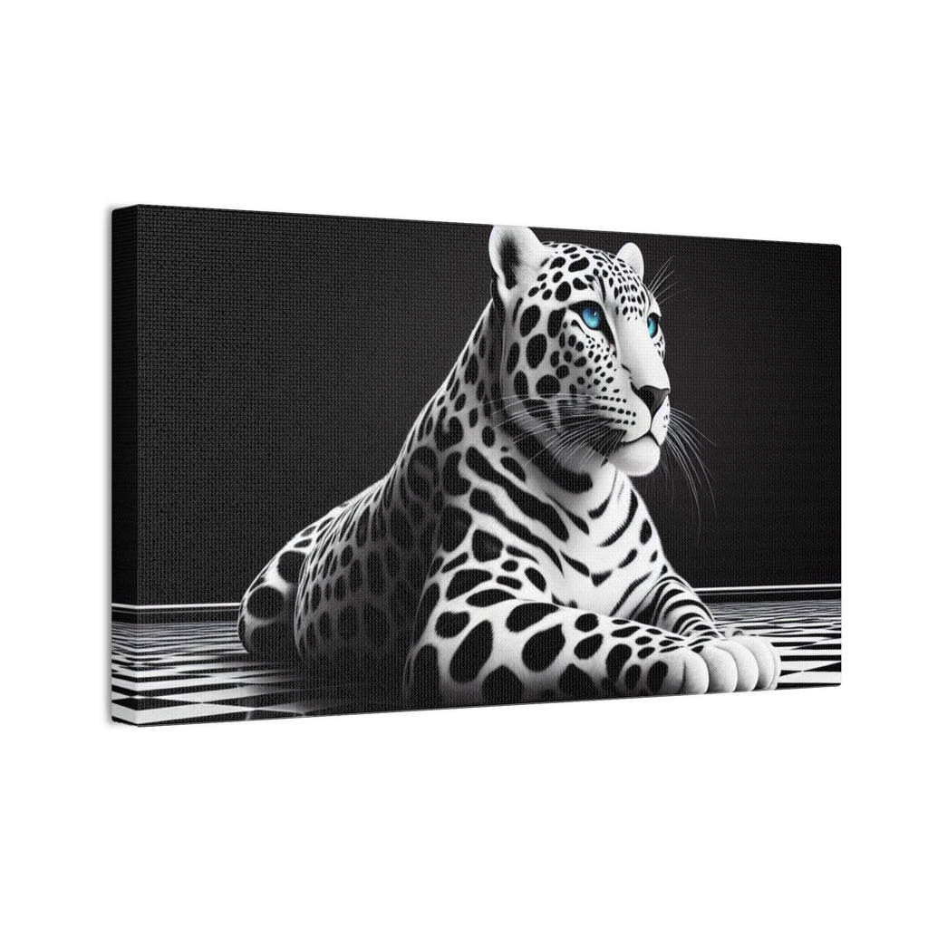 Elegant Leopard Canvas Art | Black & White Animal Wall Decor