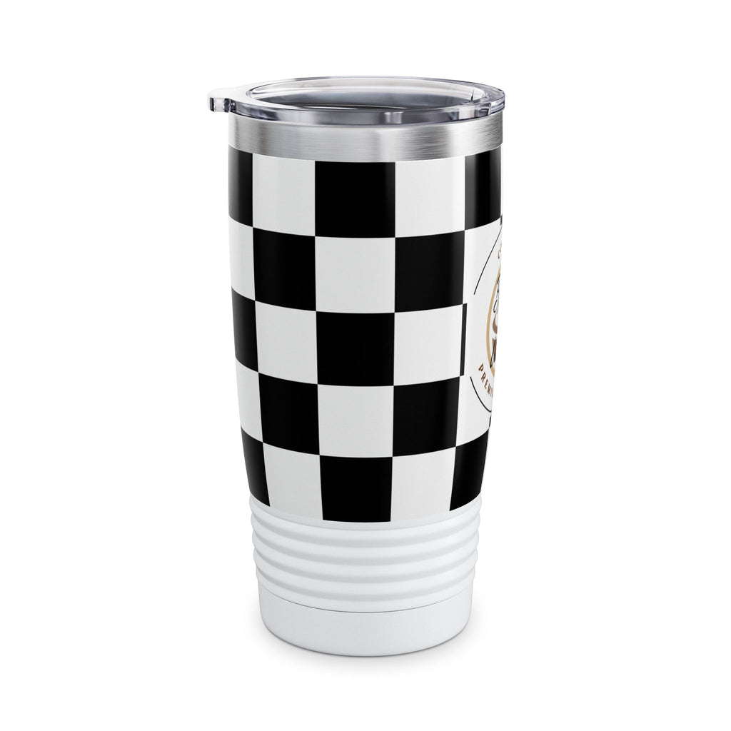 Checkered Tumbler 20oz | Insulated Travel Mug, Hot 12h Cold 24h