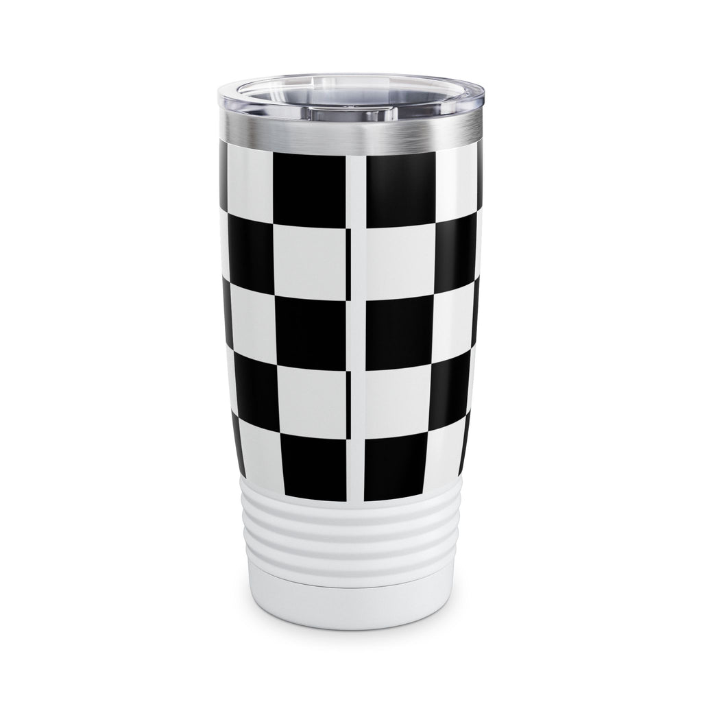 Checkered Tumbler 20oz | Insulated Travel Mug, Hot 12h Cold 24h