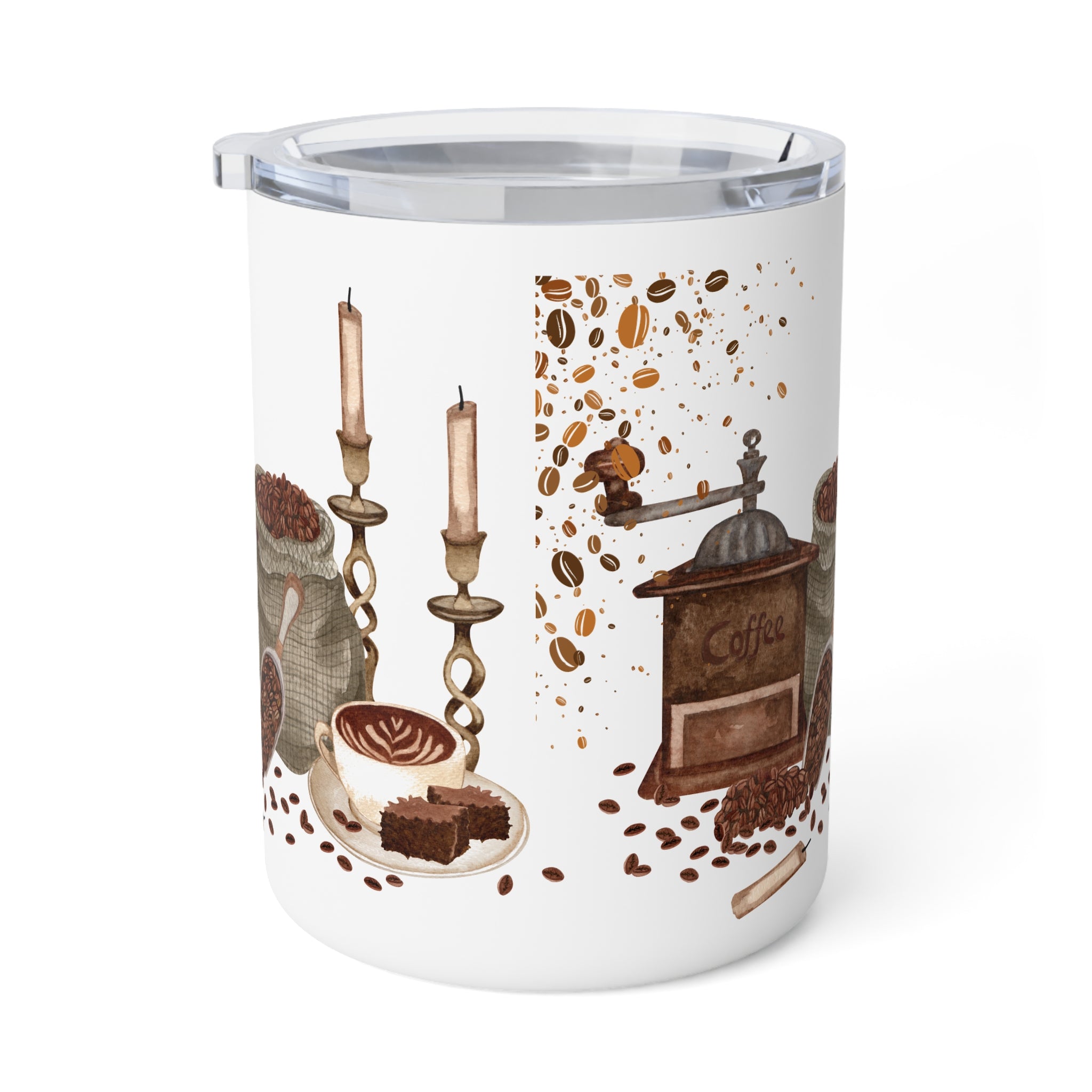 Coffee Lovers Insulated Mug | 10oz Rustic Café Style Stainless Steel Cup