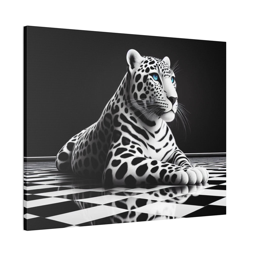 Elegant Leopard Canvas Art | Black & White Animal Wall Decor