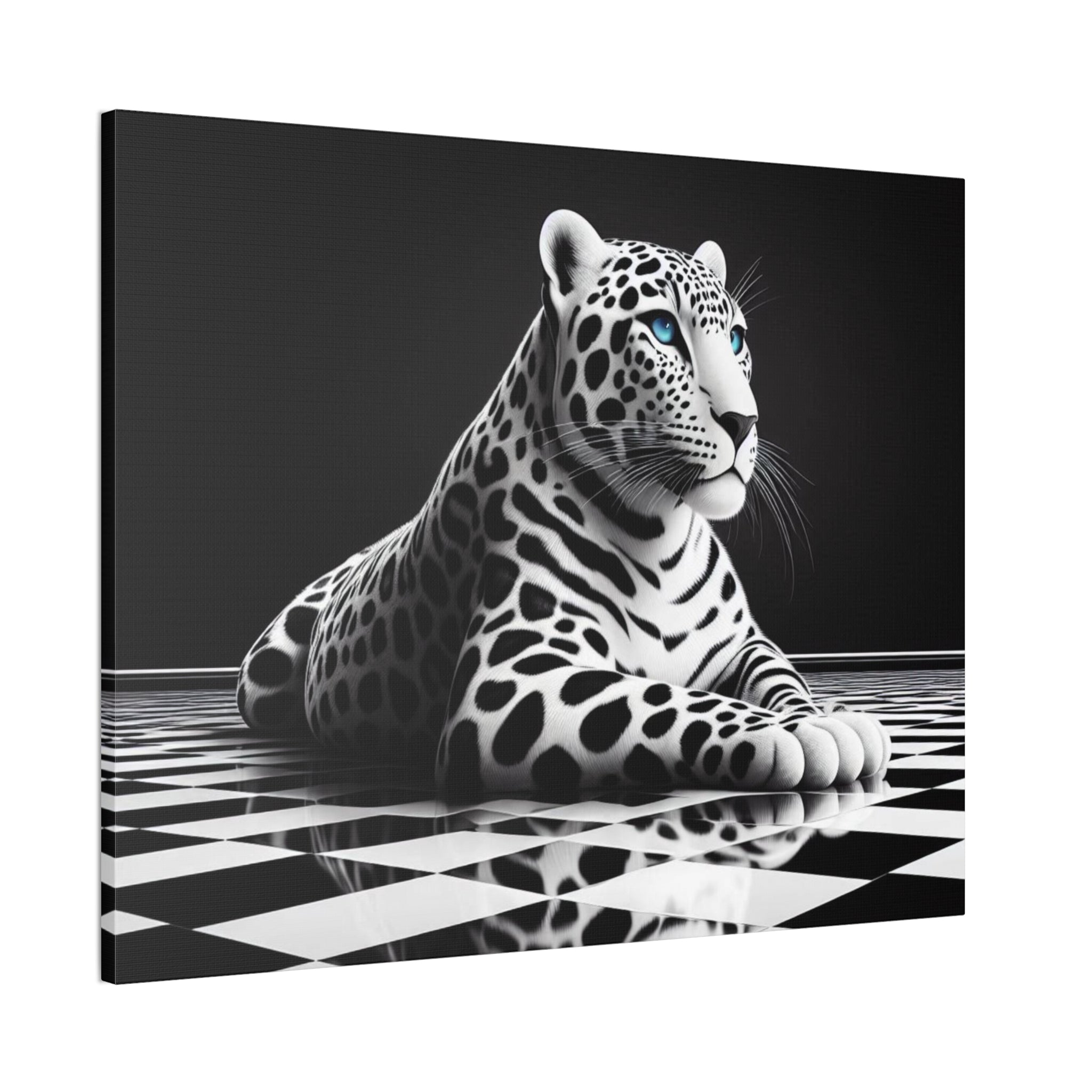 Elegant Leopard Canvas Art | Black & White Animal Wall Decor