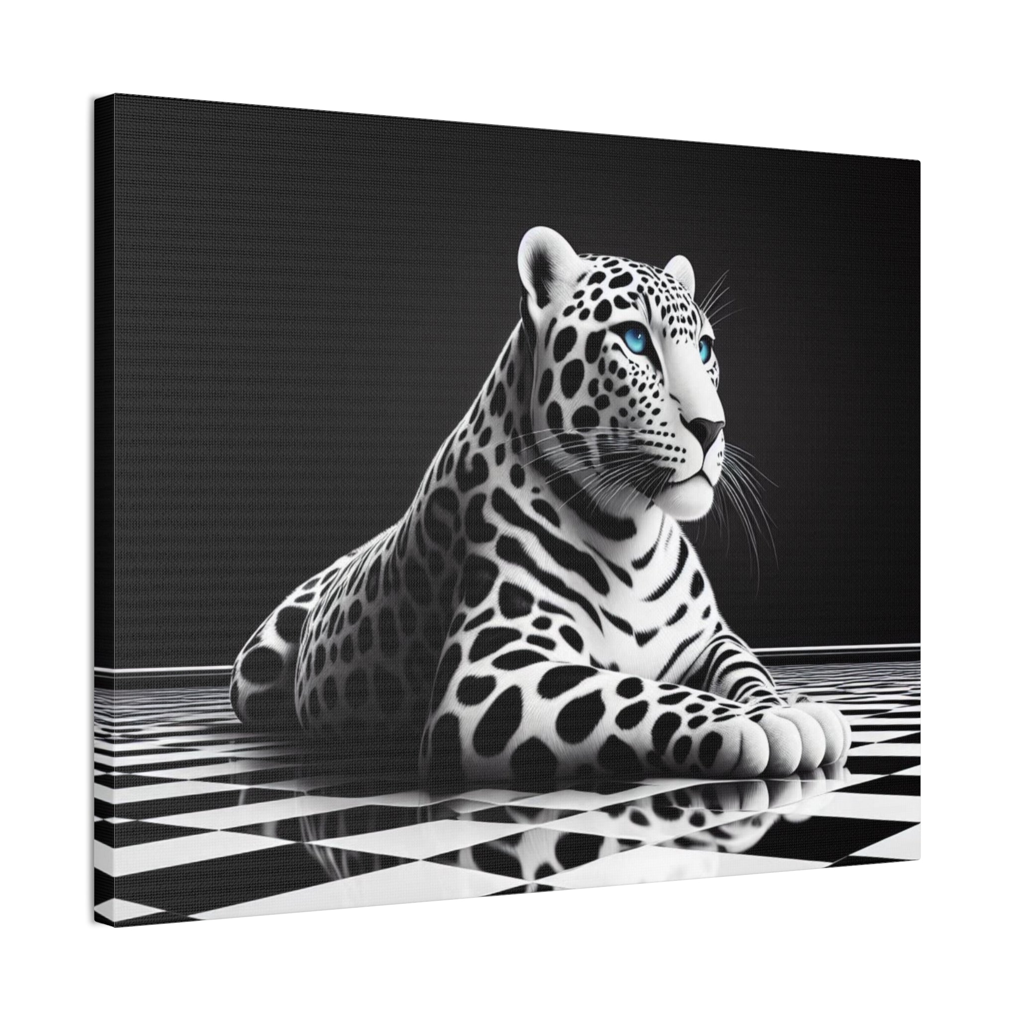 Elegant Leopard Canvas Art | Black & White Animal Wall Decor