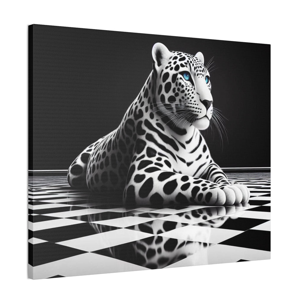 Elegant Leopard Canvas Art | Black & White Animal Wall Decor