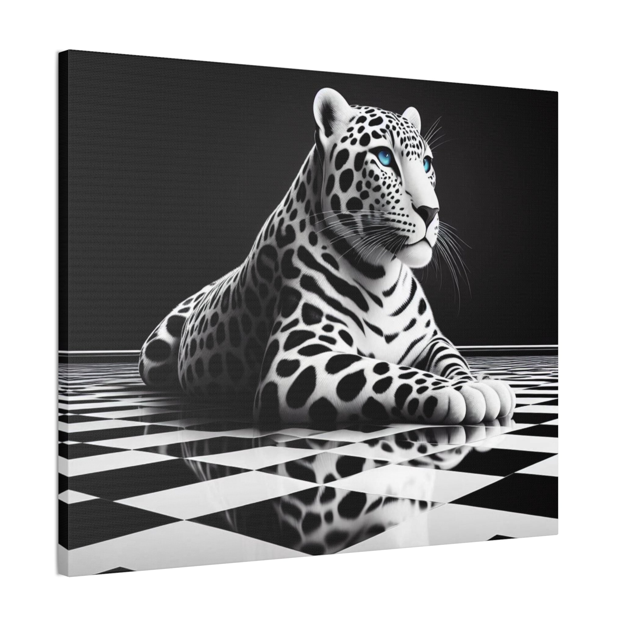 Elegant Leopard Canvas Art | Black & White Animal Wall Decor