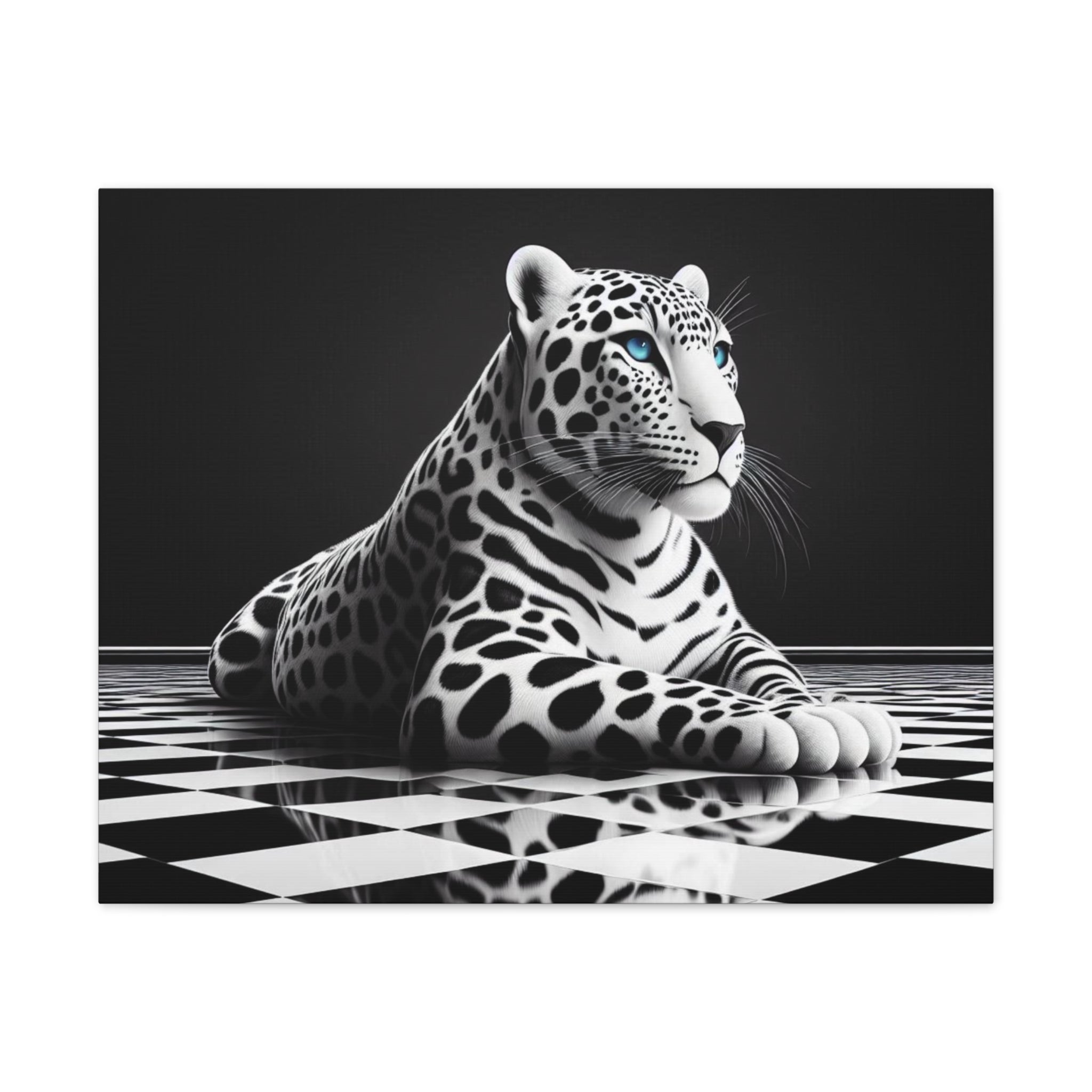 Elegant Leopard Canvas Art | Black & White Animal Wall Decor