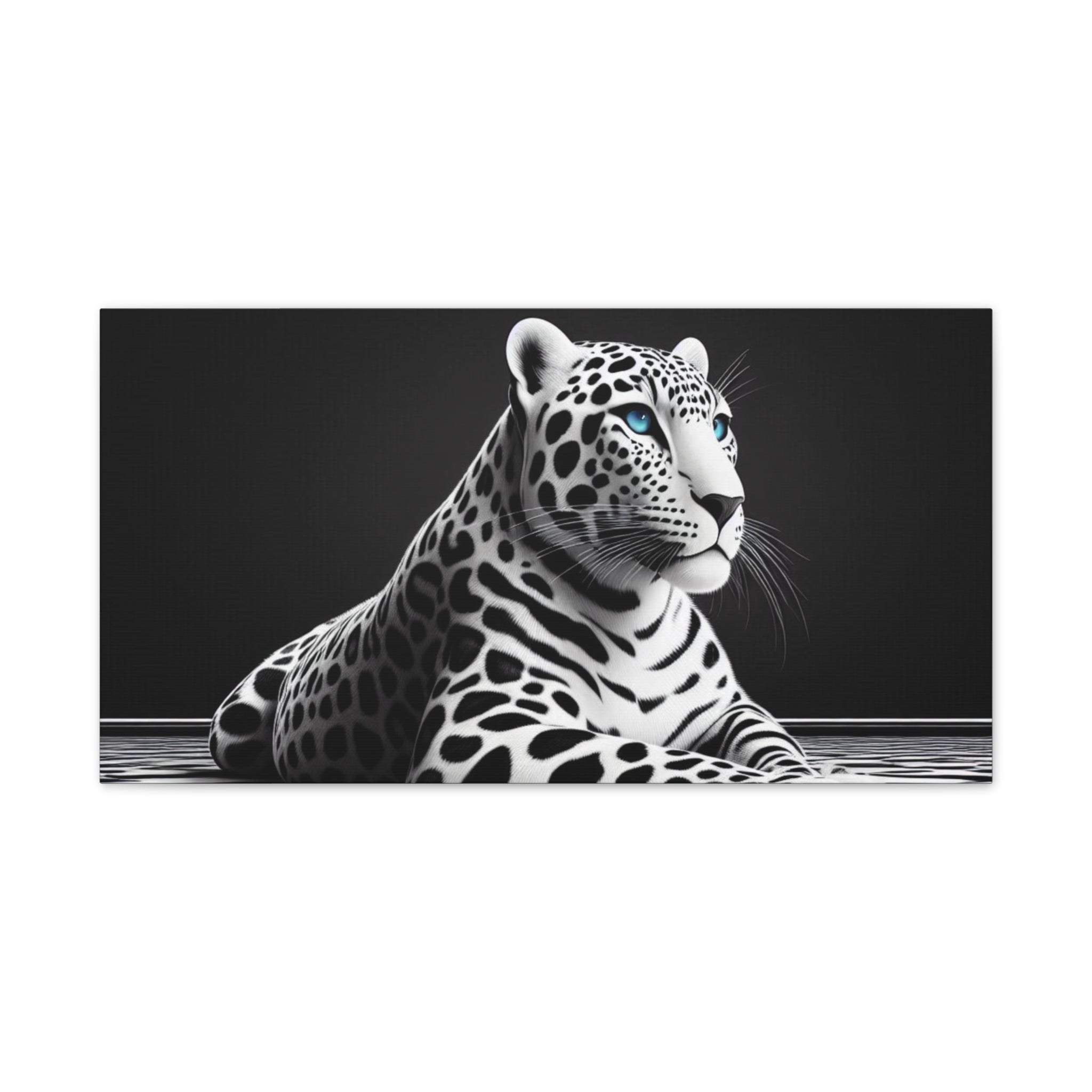 Elegant Leopard Canvas Art | Black & White Animal Wall Decor