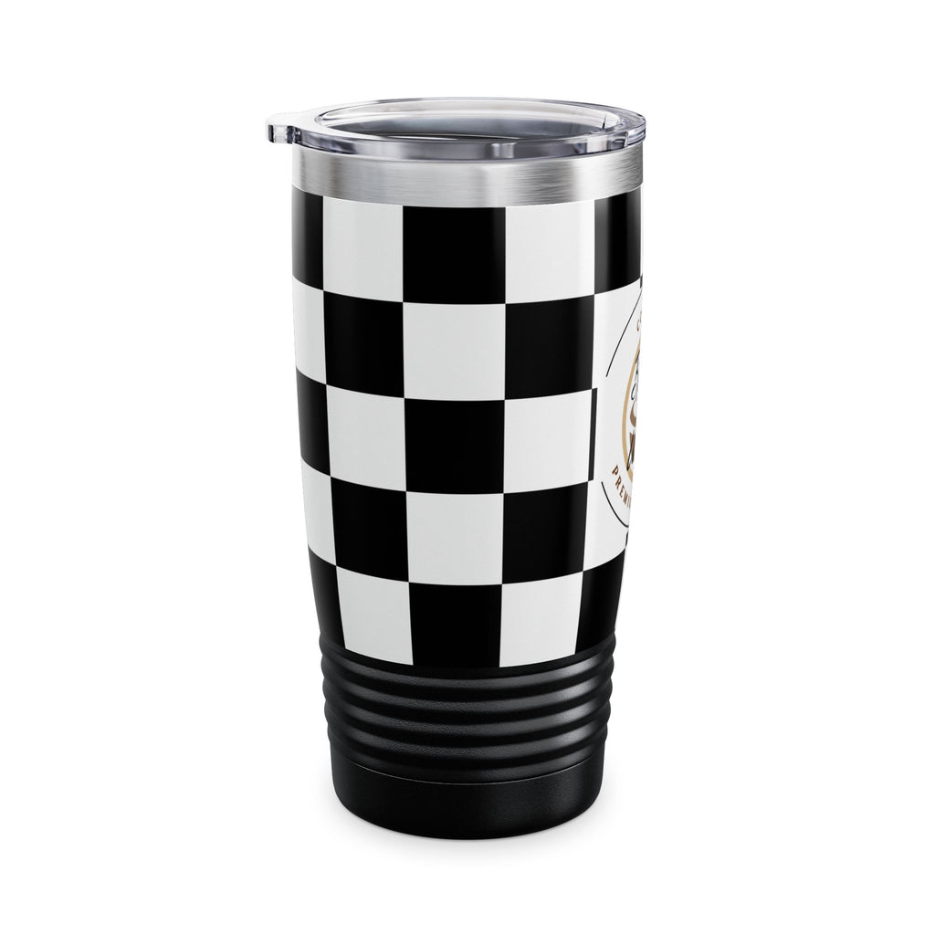 Checkered Tumbler 20oz | Insulated Travel Mug, Hot 12h Cold 24h