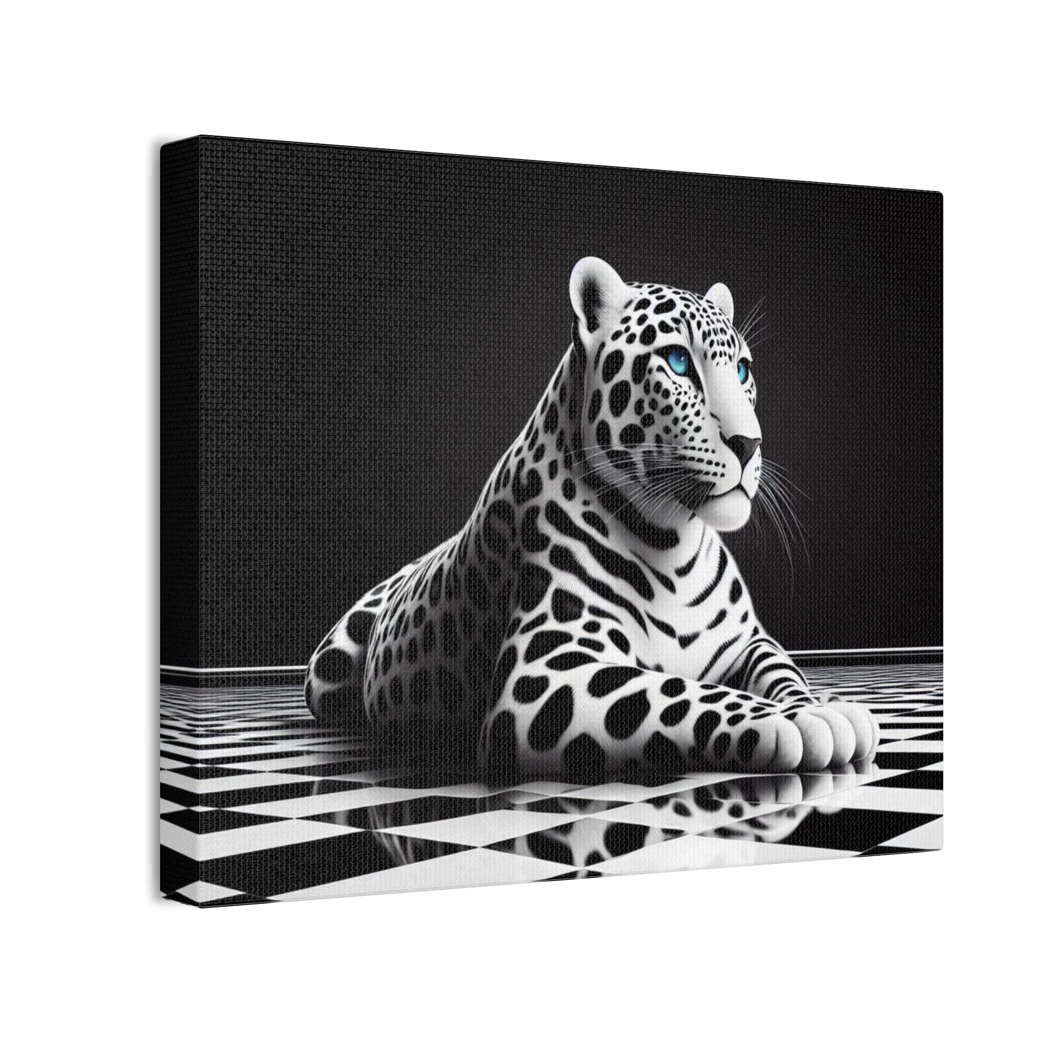 Elegant Leopard Canvas Art | Black & White Animal Wall Decor