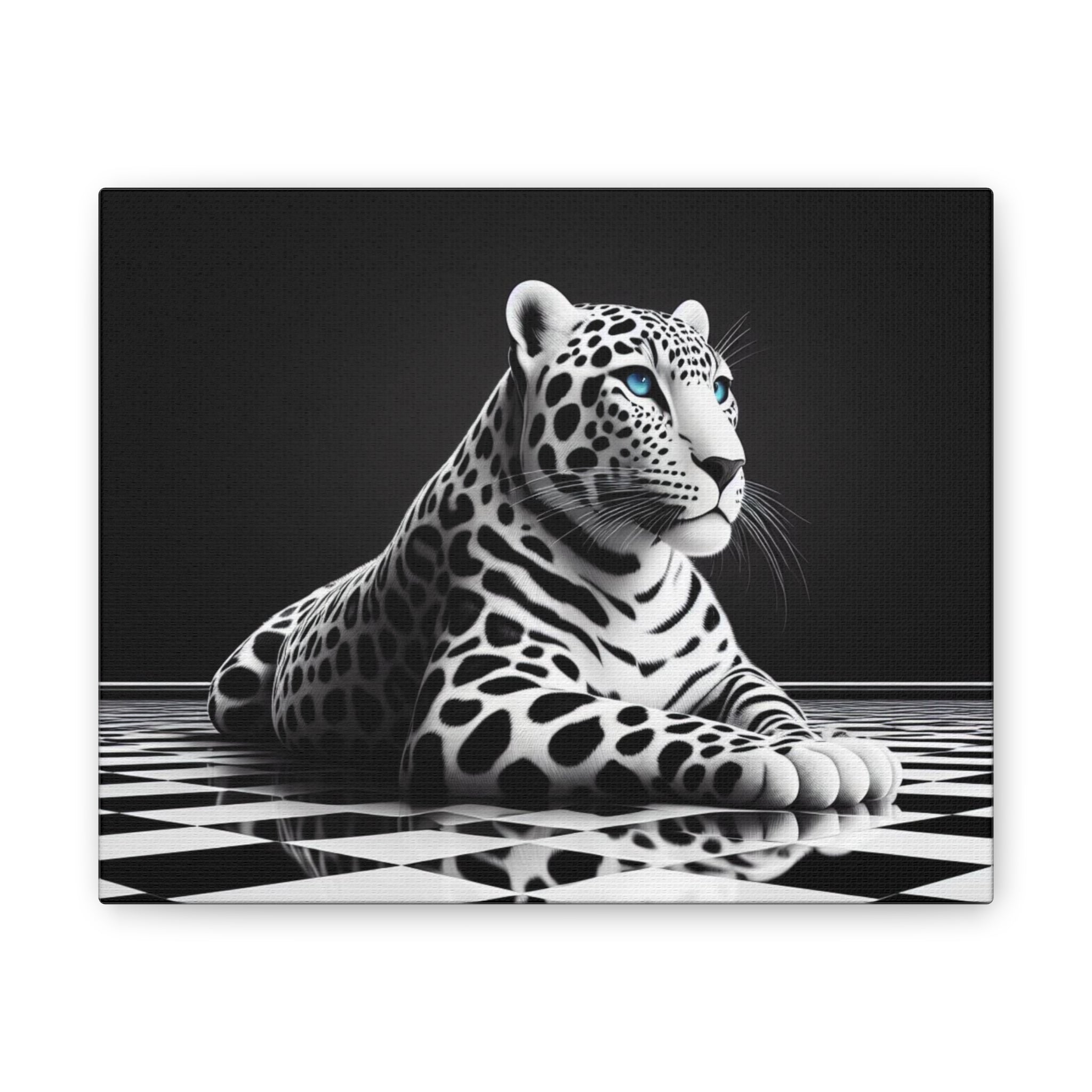 Elegant Leopard Canvas Art | Black & White Animal Wall Decor