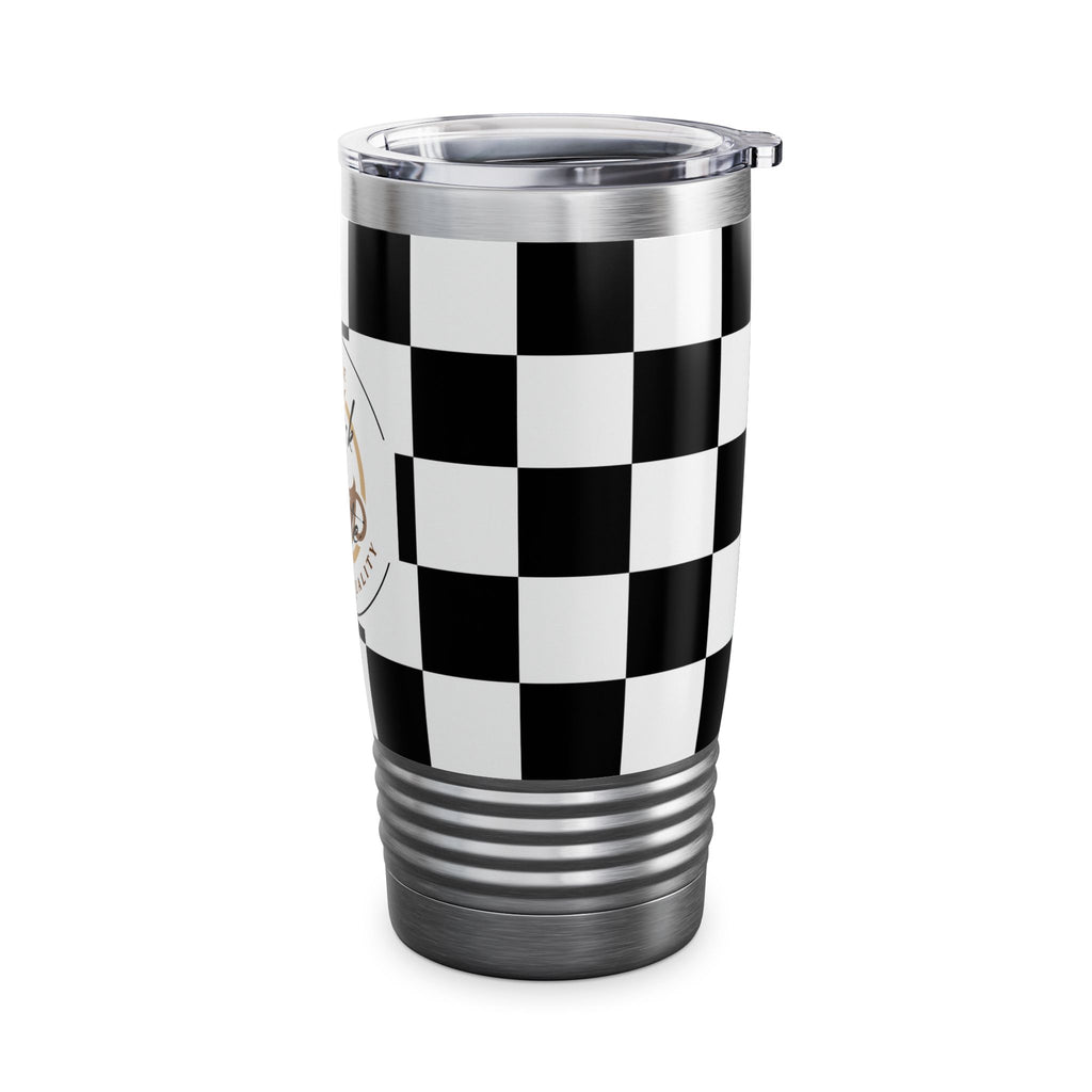 Checkered Tumbler 20oz | Insulated Travel Mug, Hot 12h Cold 24h