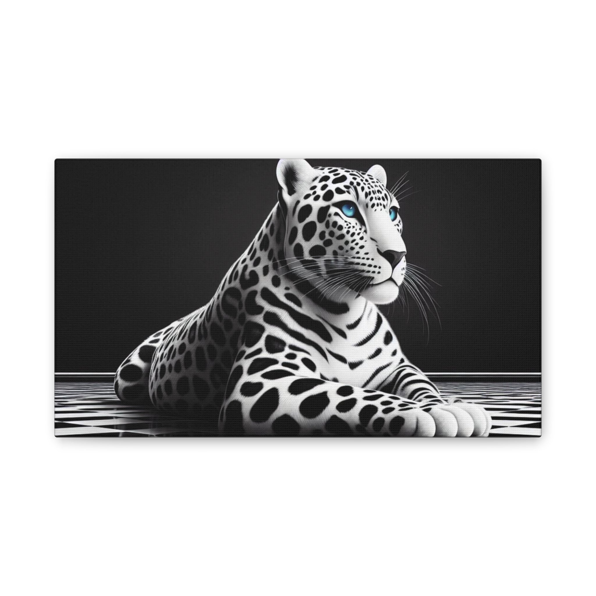 Elegant Leopard Canvas Art | Black & White Animal Wall Decor