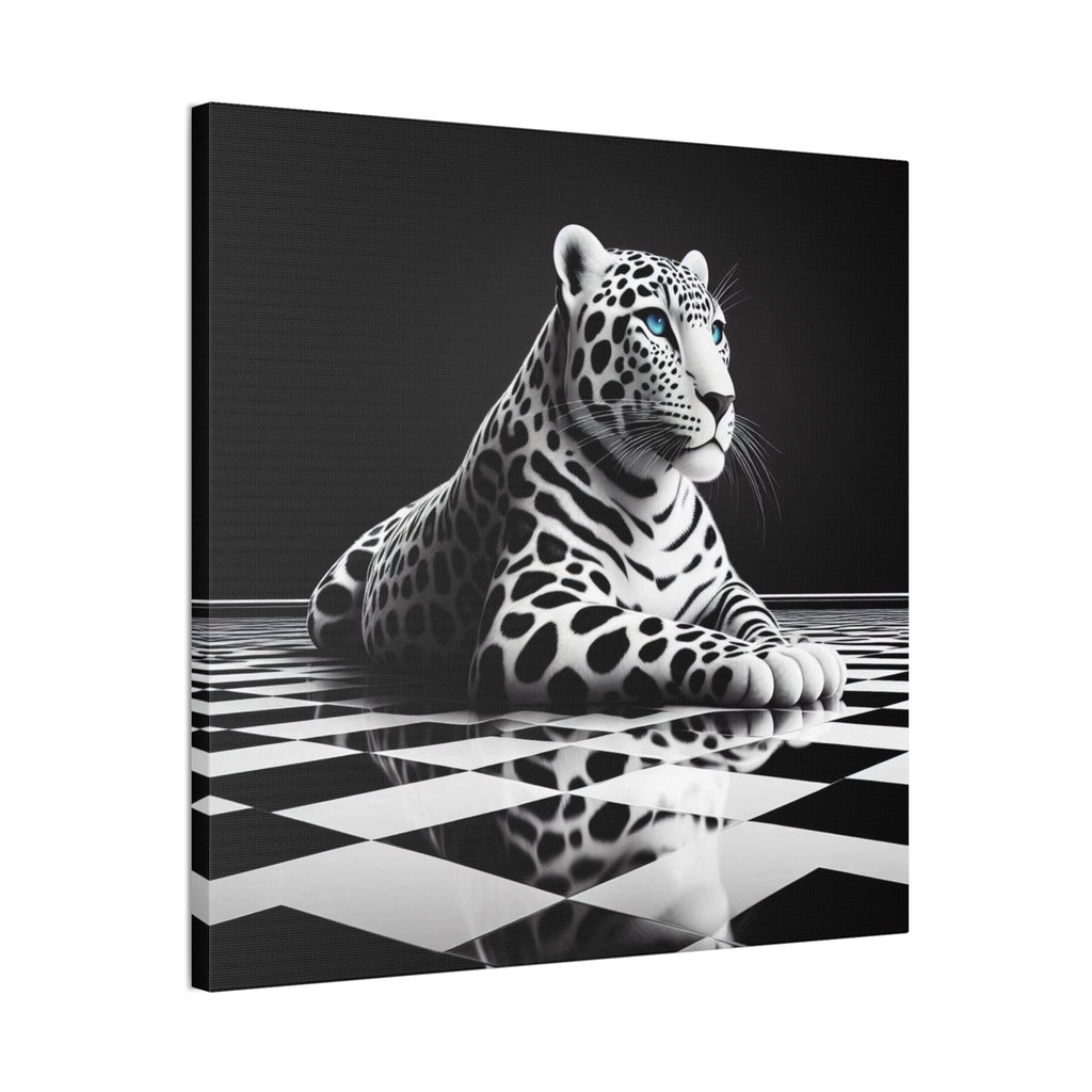 Elegant Leopard Canvas Art | Black & White Animal Wall Decor