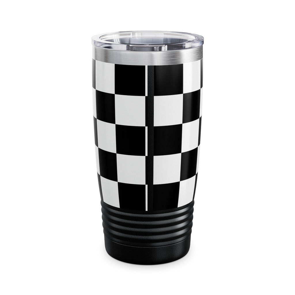 Checkered Tumbler 20oz | Insulated Travel Mug, Hot 12h Cold 24h