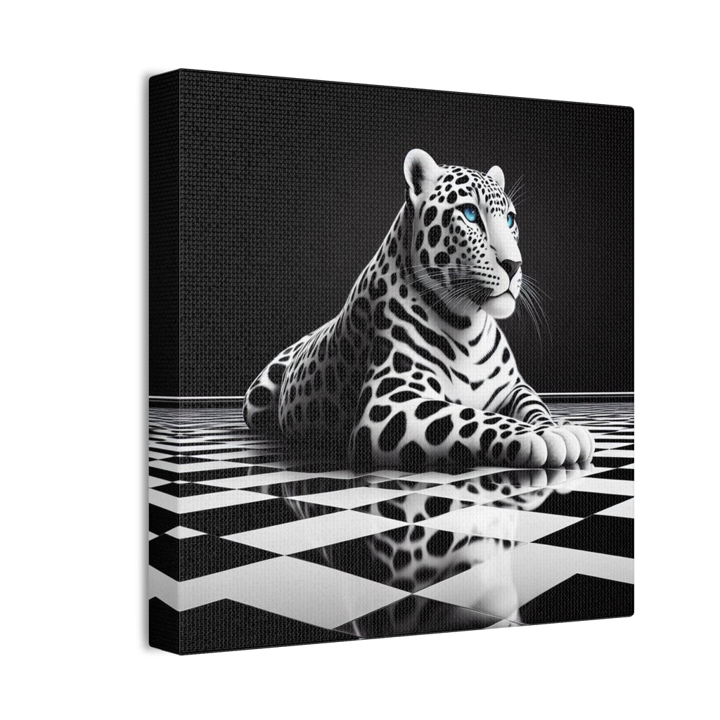 Elegant Leopard Canvas Art | Black & White Animal Wall Decor