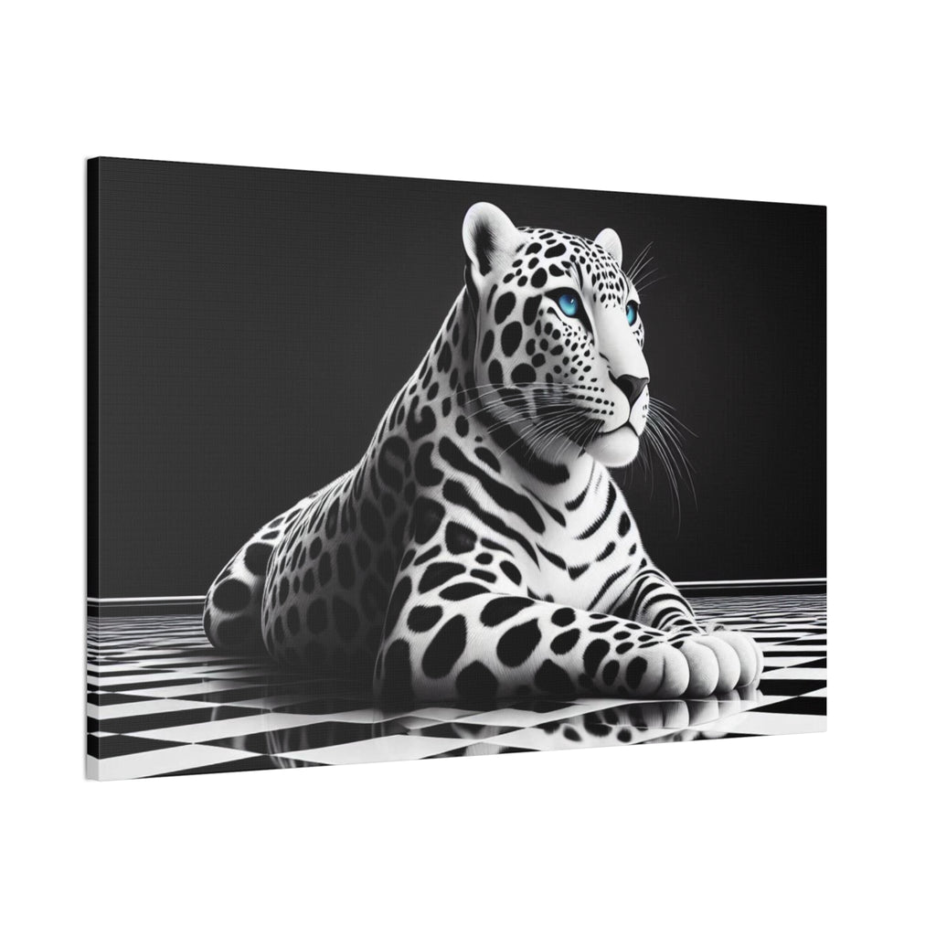 Elegant Leopard Canvas Art | Black & White Animal Wall Decor