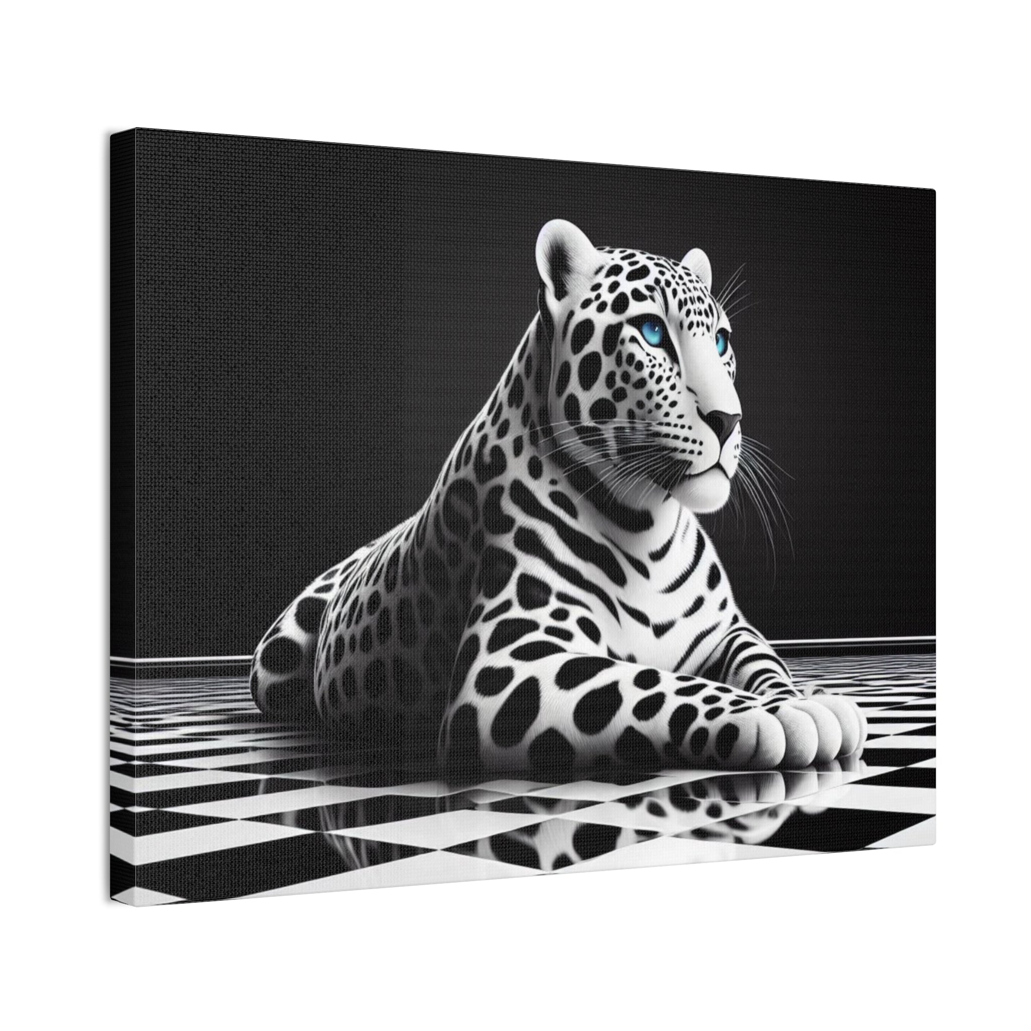 Elegant Leopard Canvas Art | Black & White Animal Wall Decor