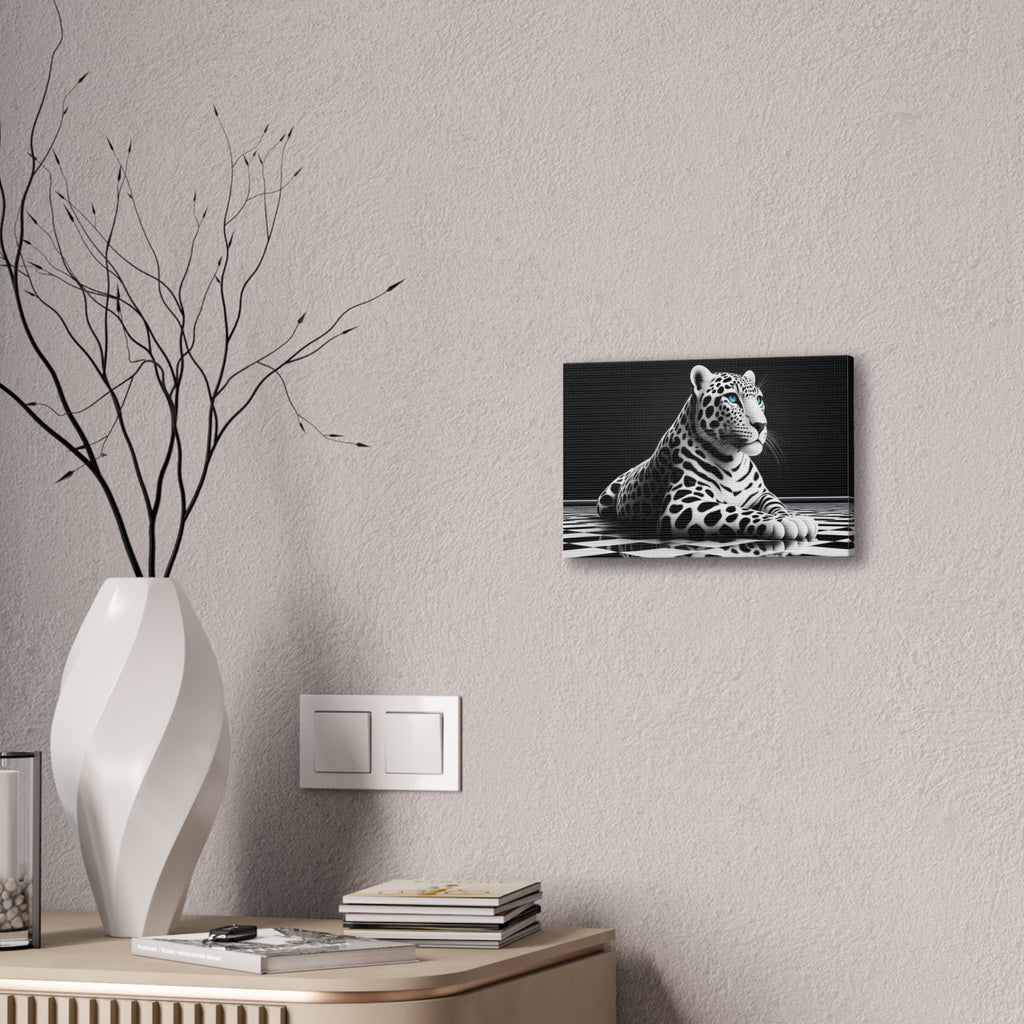 Elegant Leopard Canvas Art | Black & White Animal Wall Decor