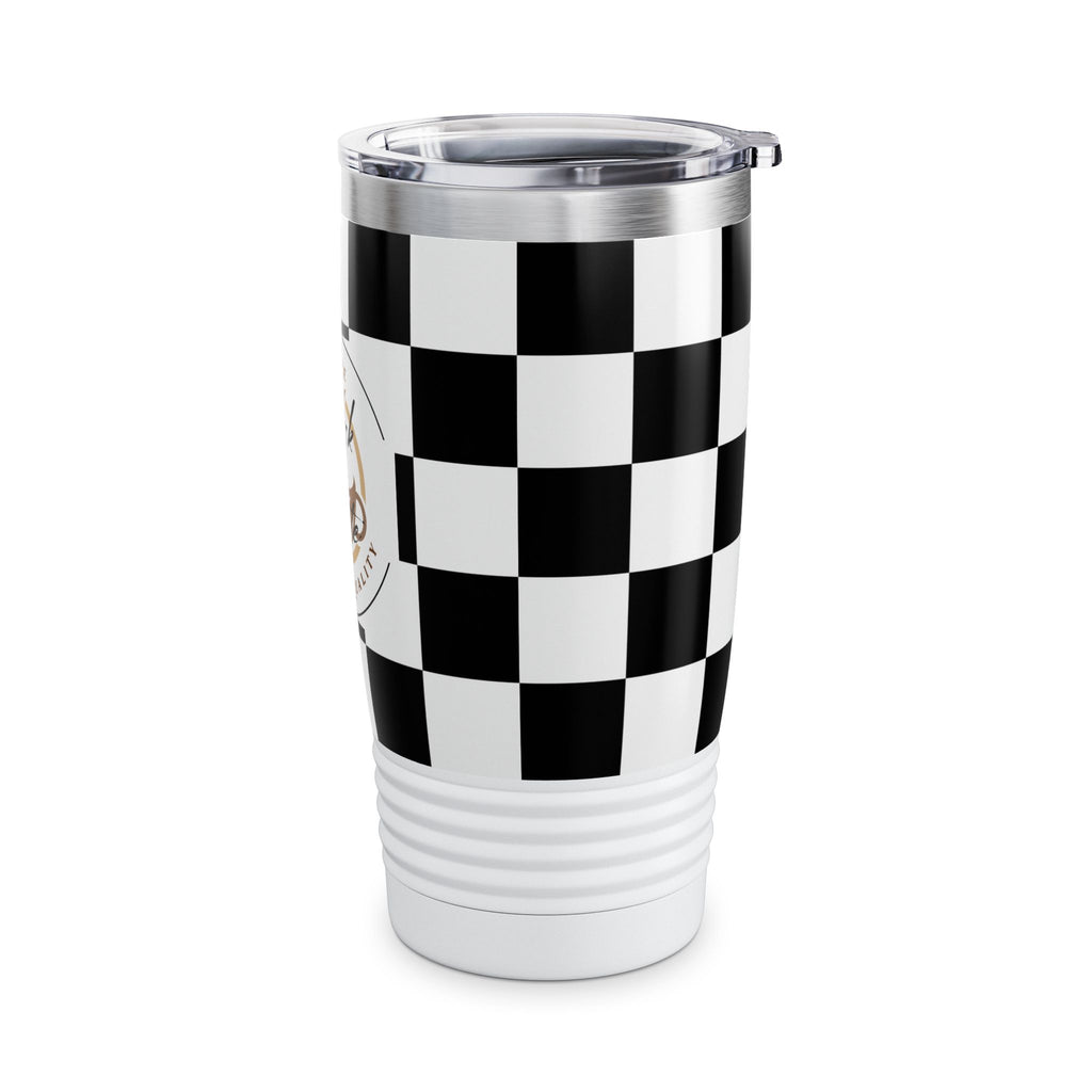 Checkered Tumbler 20oz | Insulated Travel Mug, Hot 12h Cold 24h