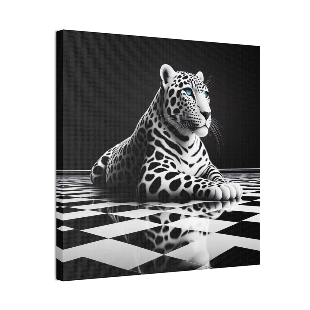Elegant Leopard Canvas Art | Black & White Animal Wall Decor