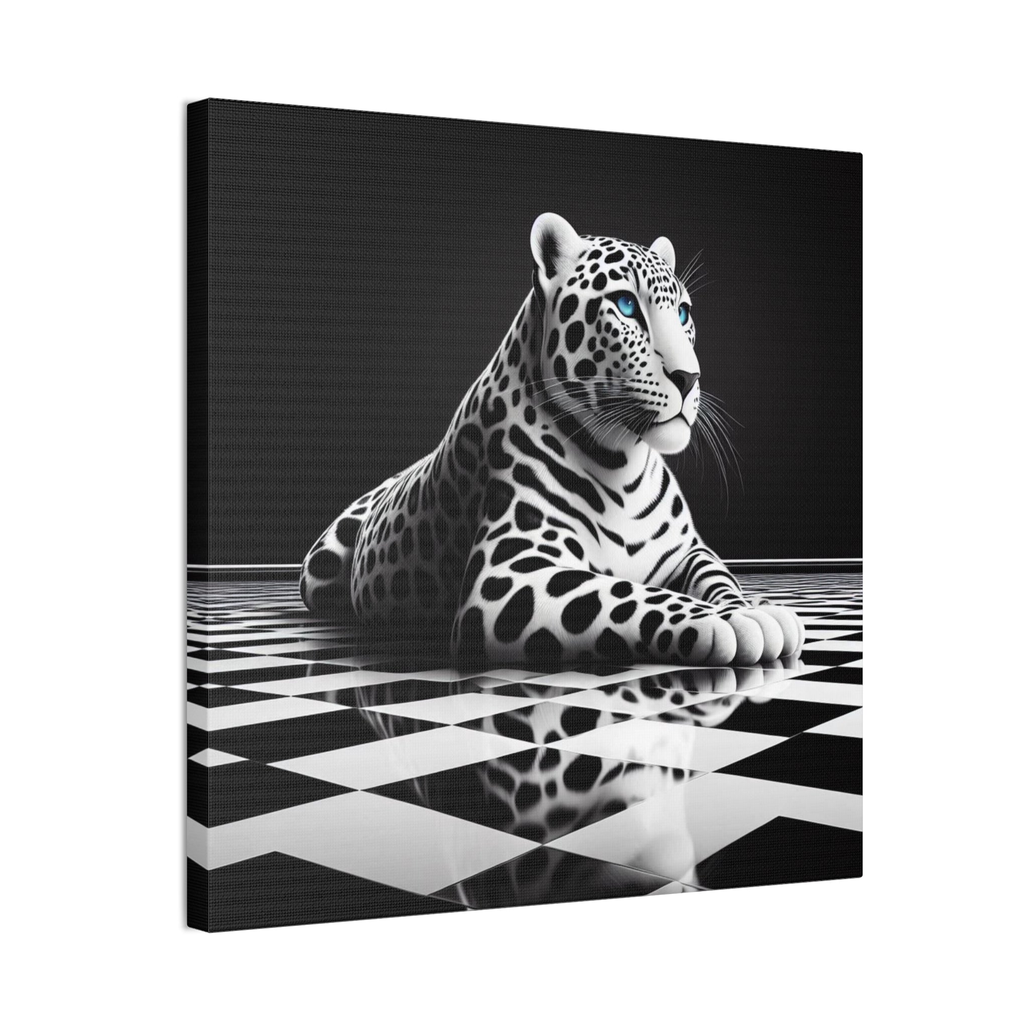 Elegant Leopard Canvas Art | Black & White Animal Wall Decor