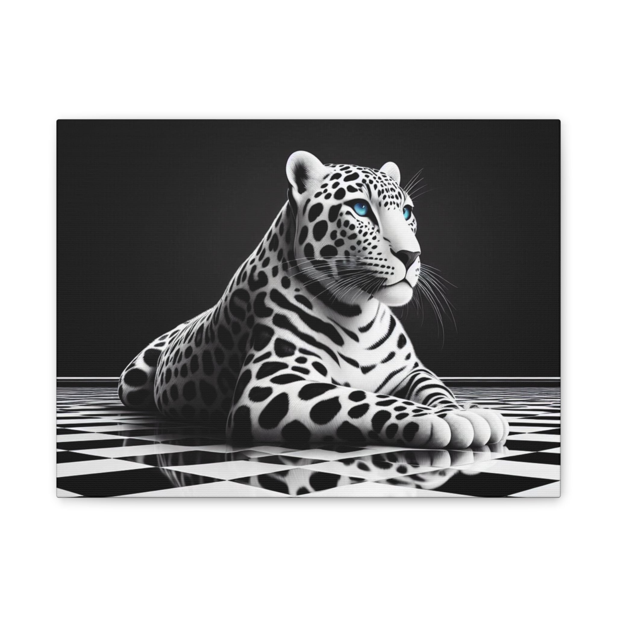 Elegant Leopard Canvas Art | Black & White Animal Wall Decor