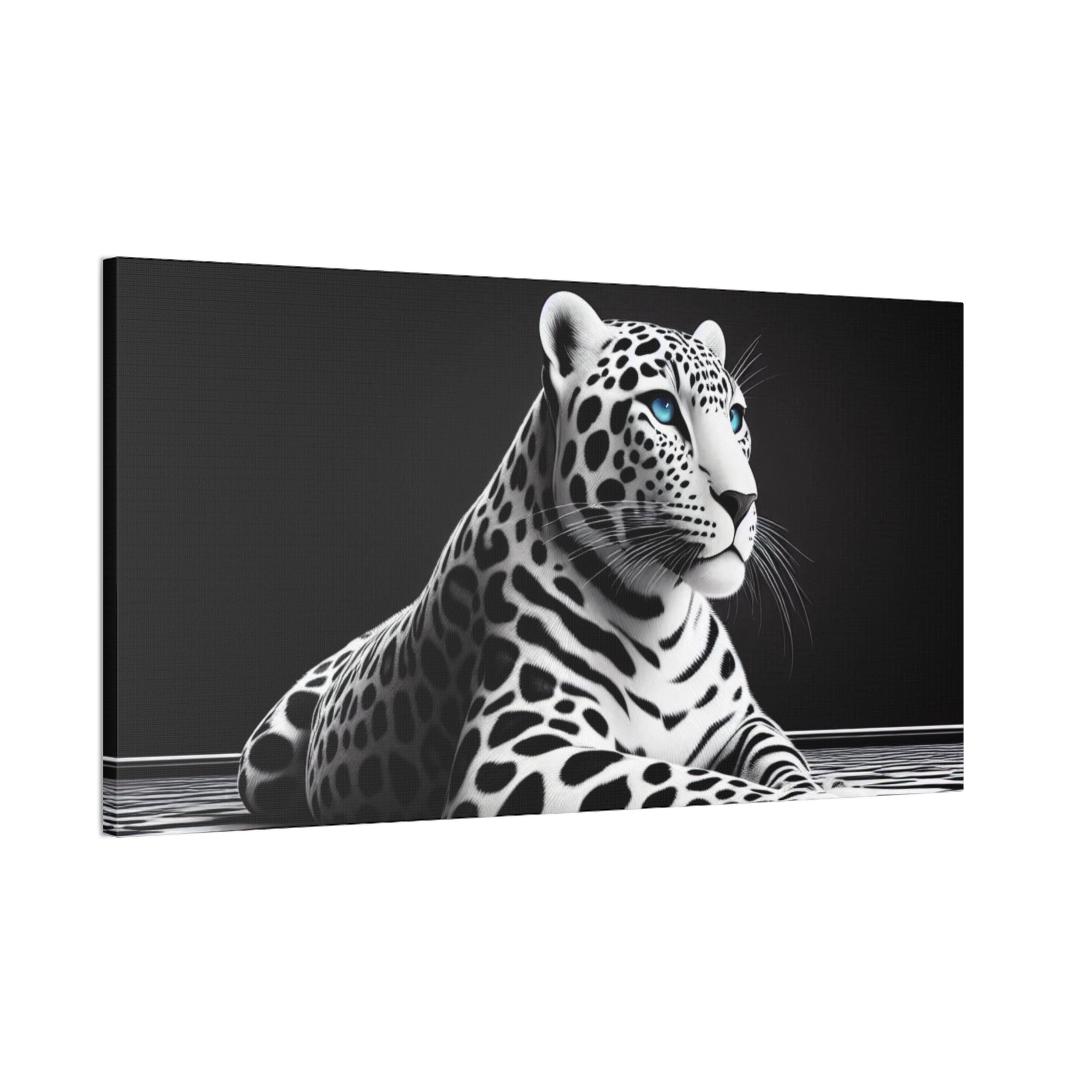 Elegant Leopard Canvas Art | Black & White Animal Wall Decor