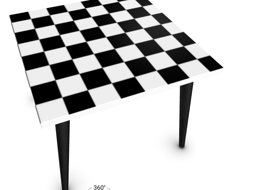 Black & White Checkered Coffee Table – Handmade Designer Accent Table