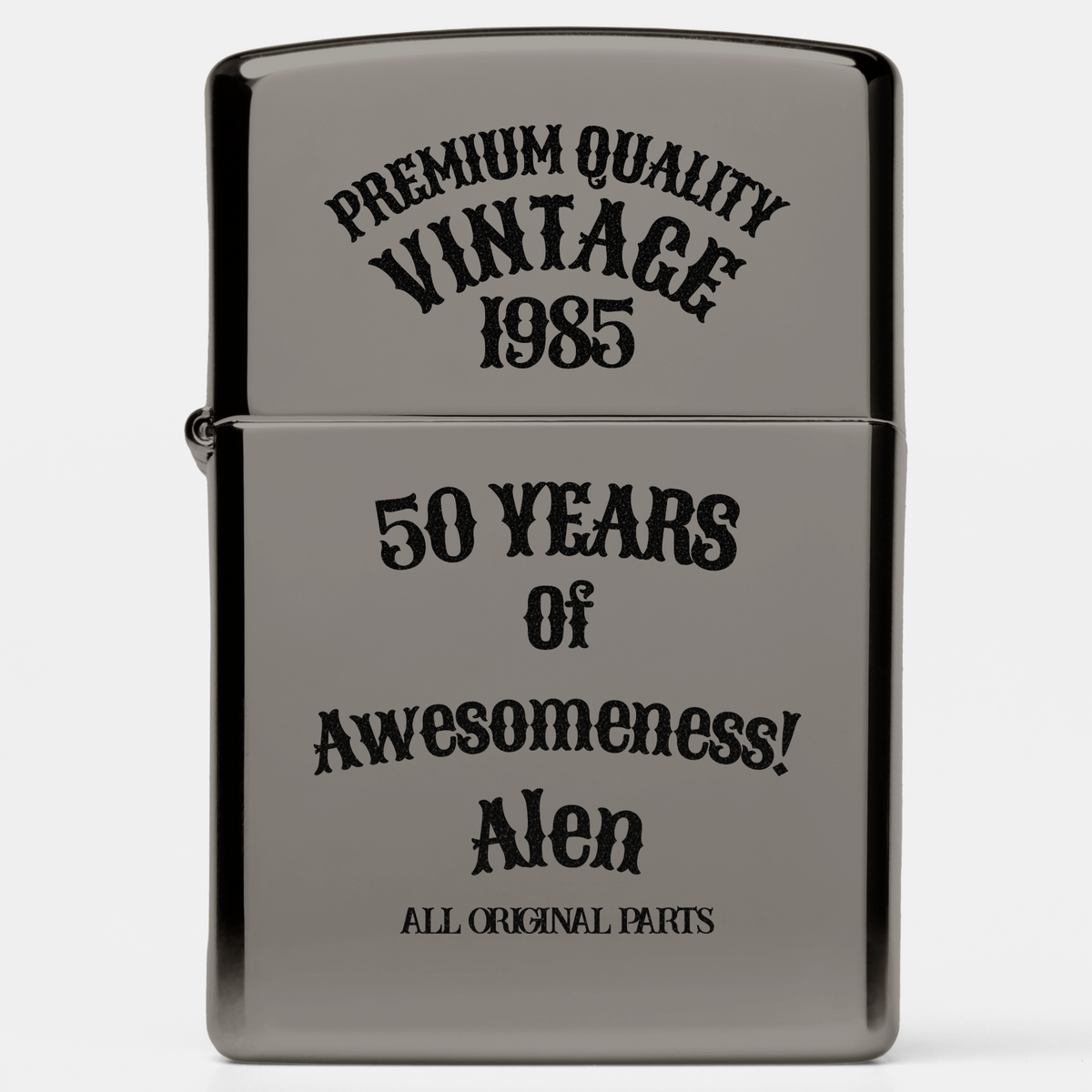 Aged To Perfection Personalized Zippo Lighter | Vintage Birthday Gift, 3 Finishes