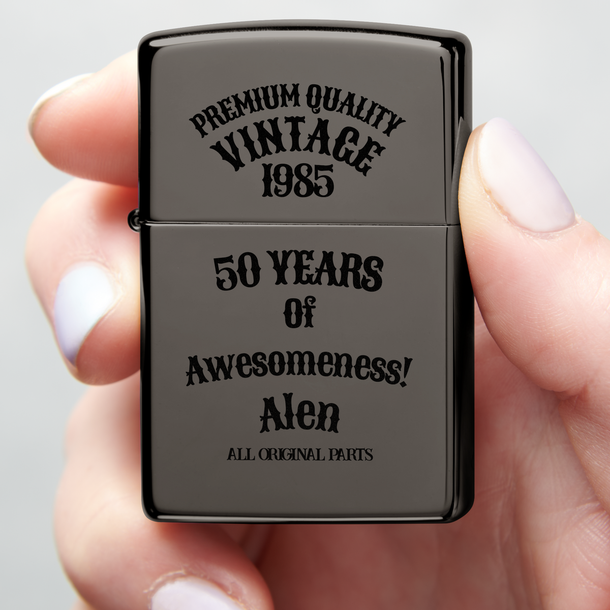 Aged To Perfection Personalized Zippo Lighter | Vintage Birthday Gift, 3 Finishes