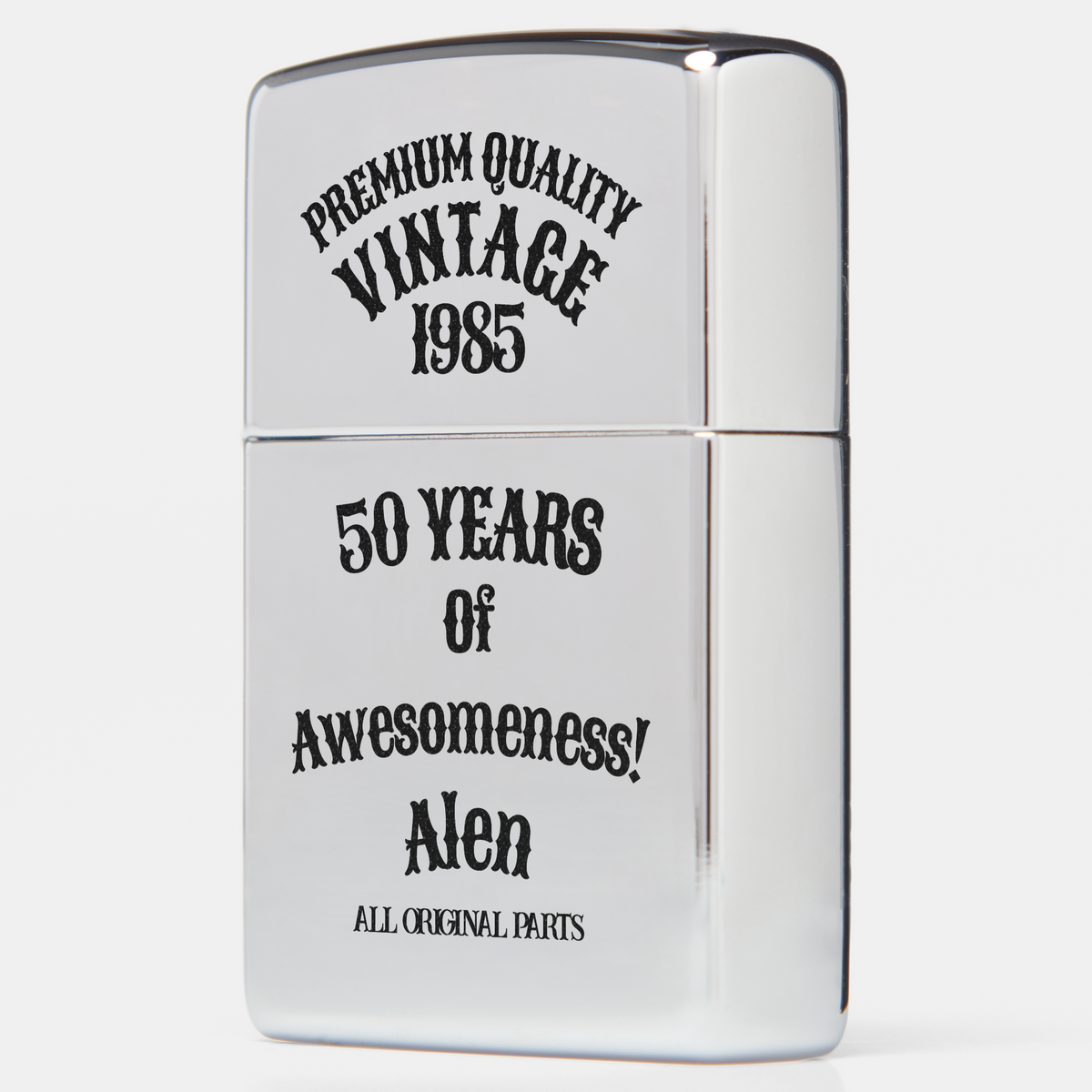 Aged To Perfection Personalized Zippo Lighter | Vintage Birthday Gift, 3 Finishes
